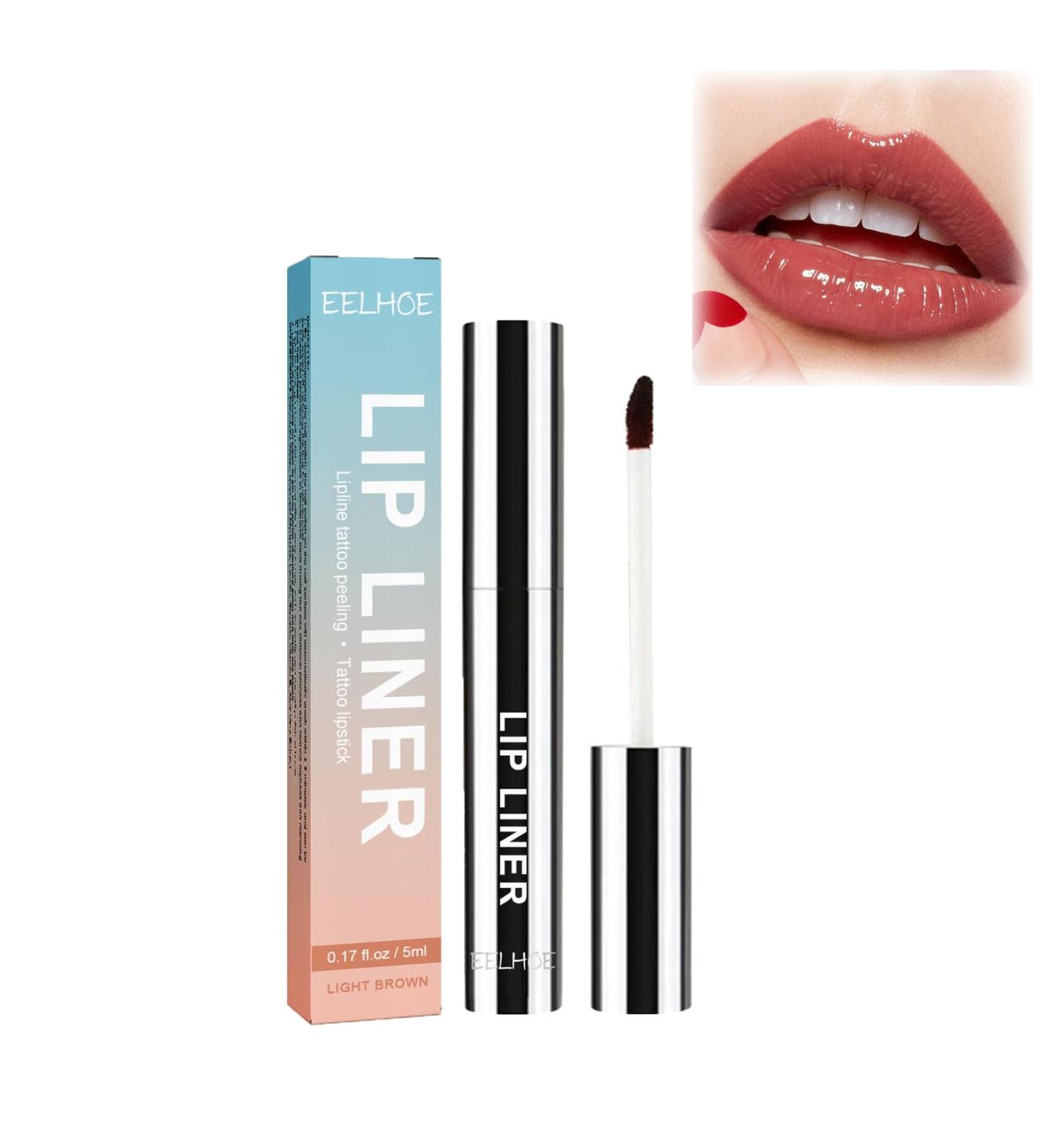 Light Brown Poversable Lip Contour Pencil - Plump Lip Lines Removable & Peel Off Lip Liner for Perfectly Defined Lips - Buy Online on GoSupps.com