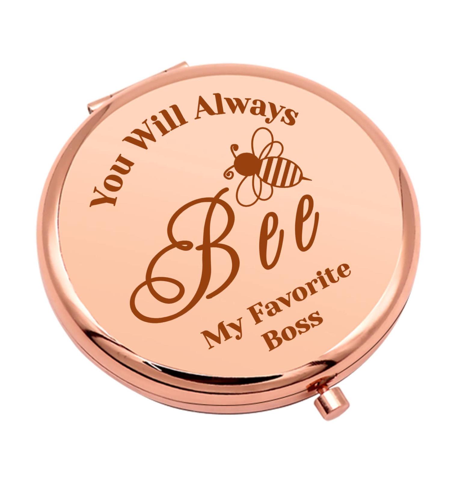 Boss Lady Retirement Gifts - Compact Mirror for Women Leaders | Appreciation Gift for Coworker Manager | Perfect Boss Day or Retirement Gift - Buy Online on GoSupps.com