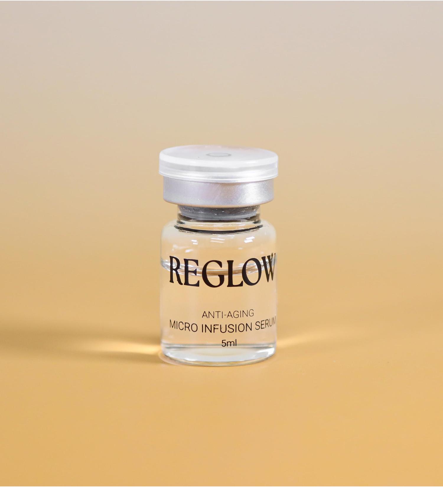 ReGlow Micro Infusion Anti-Aging Serum Peptide EGF Hyaluronic Acid & Collagen Formula for Enhanced Skin Elasticity & Hydration Targets Fine Lines 3 Vials 15ml Total (0.51 fl oz) - Buy Online on GoSupps.com