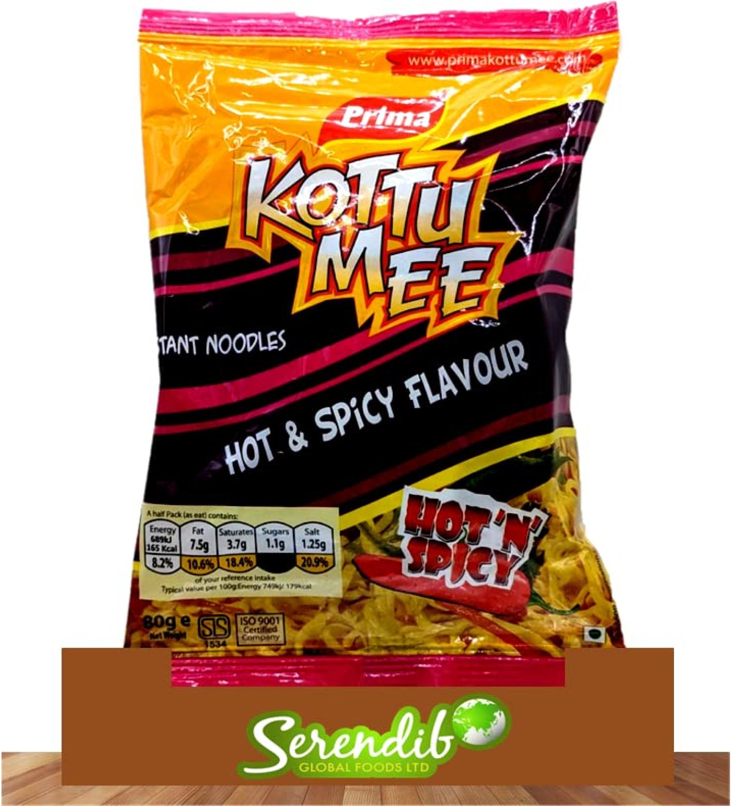 Prima Kottu Mee Instant Noodles 80g | Hot & Spicy Flavor | Product of Sri Lanka | Pack of 24 - Buy Online on GoSupps.com