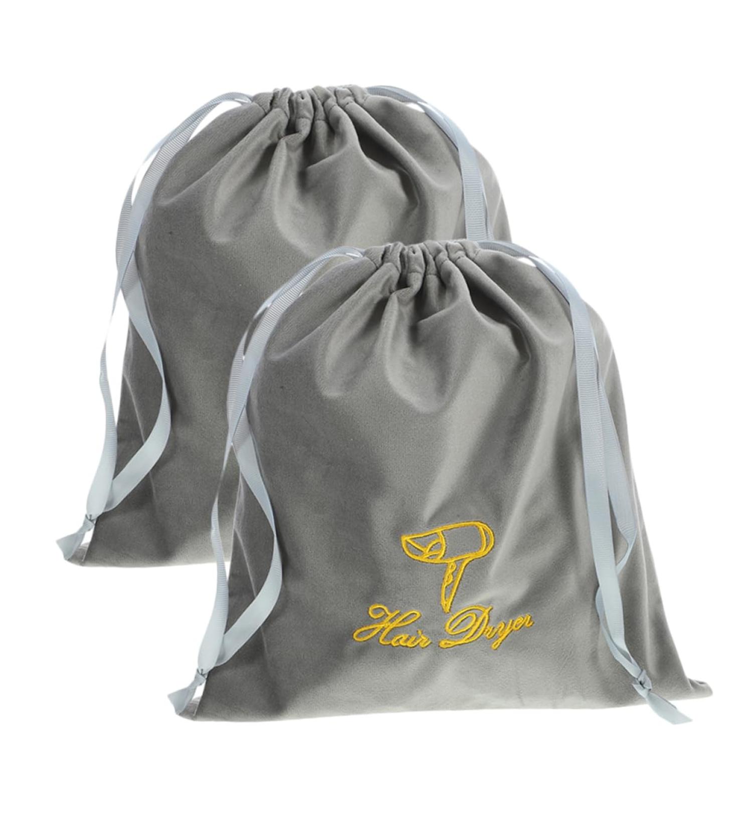 Beatifufu Hair Dryer Bag 2pcs Hair Dryer Storage Bag Travel Hair Dryer Drawstring Storage Bag Carry Bag Classic Blow Dryer Bag 30.00X25.00X0.50CM Grey - Buy Online on GoSupps.com