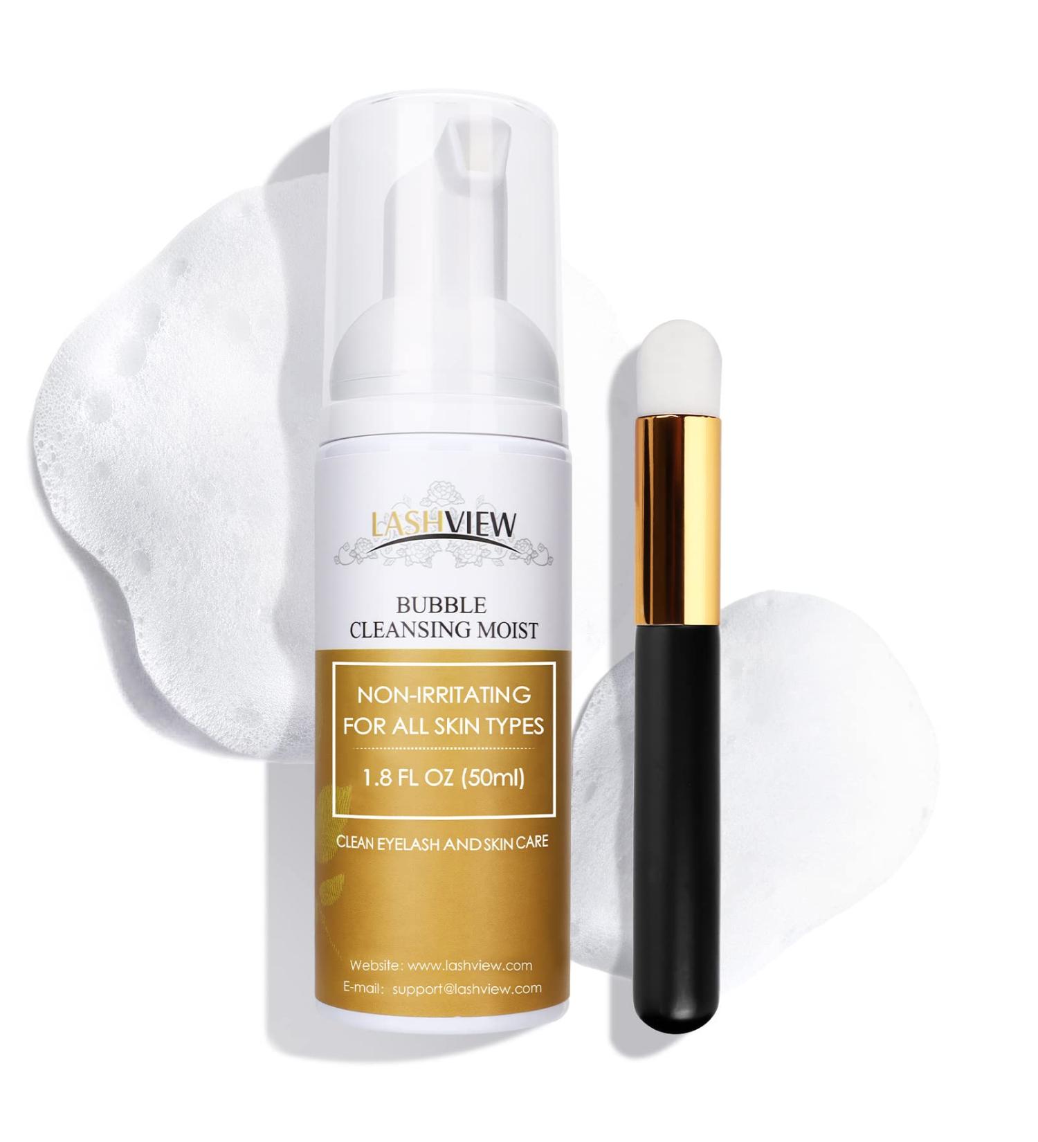 LASHVIEW Eyelash Extension Cleanser 50ml - Gentle Foaming Formula for Home and Salon Use - Buy Online on GoSupps.com