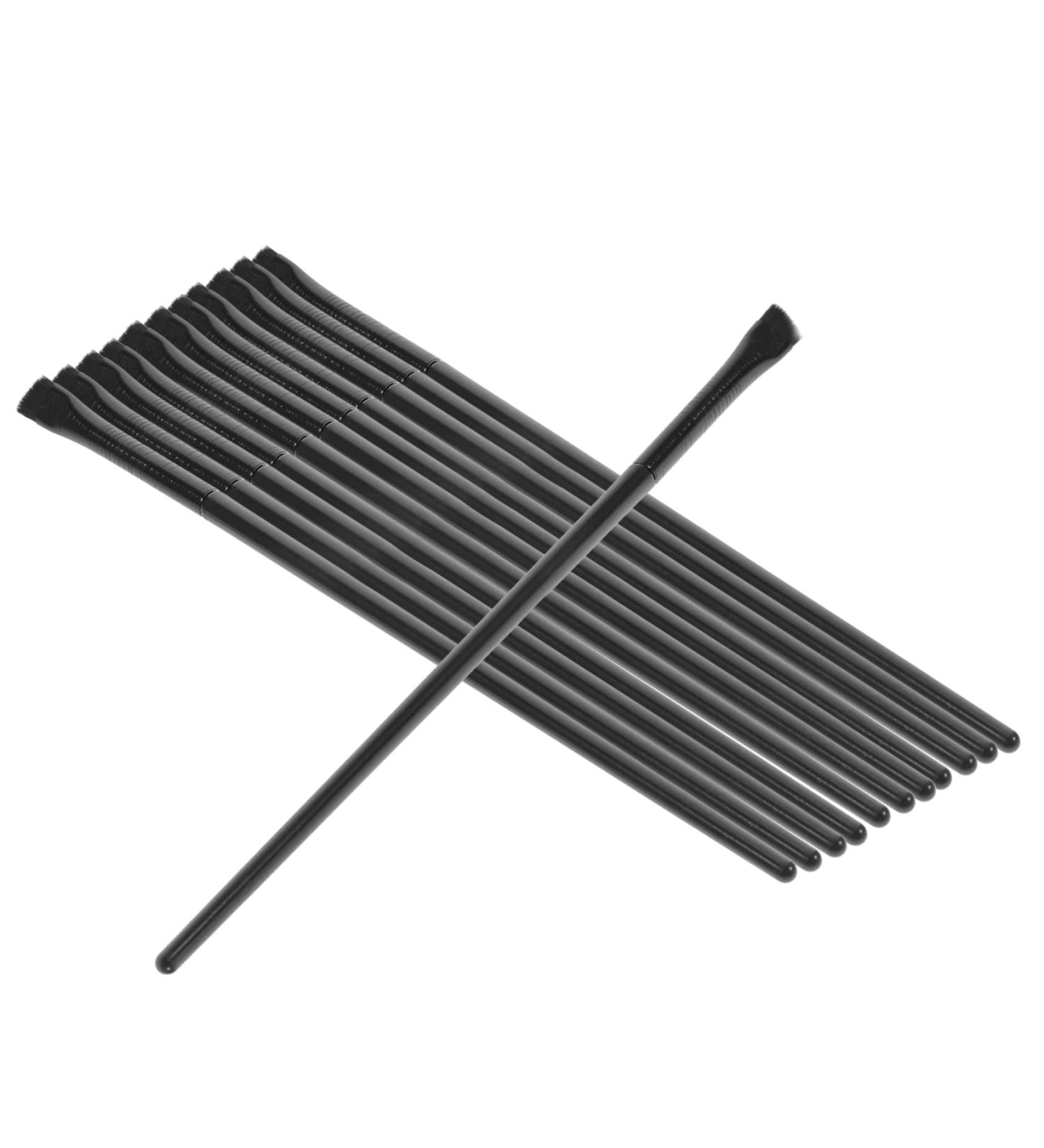 WOONEKY 12pcs Eyeliner Brush Eye Shadow Brush Ultra Fine Eyeliner Brush Angled Precision Eyeliner Brush 14.5x0.7x0.5cm Black - Buy Online on GoSupps.com