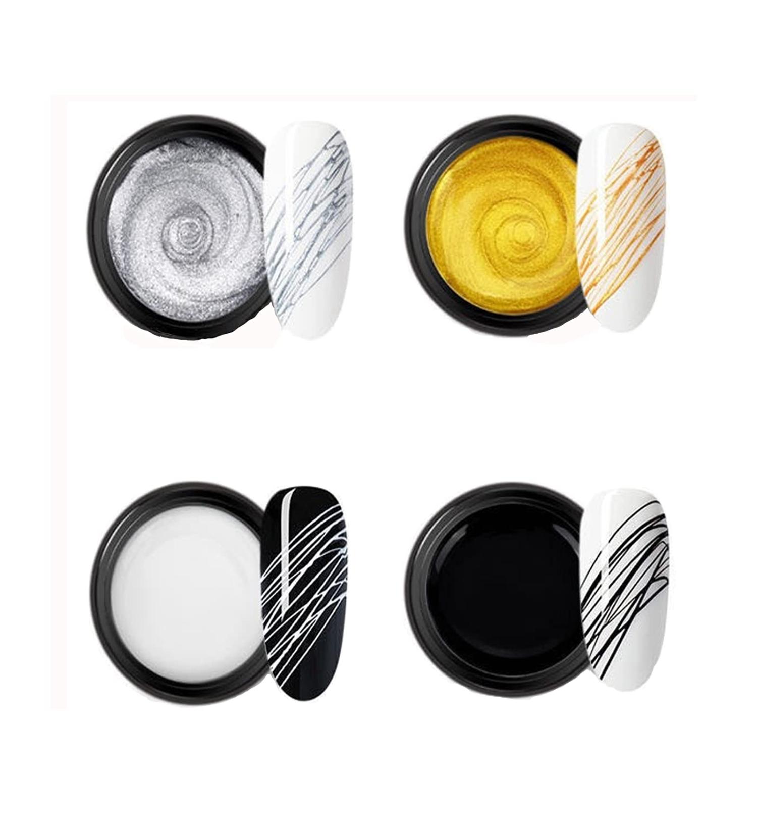 4 Colors Spider Gel for Nail Art Painting Elastic Drawing Spider Gel Soak off UV LED Gel Polish Nail Art DIY Gel Paint Design Point To Line Drawing And Painting Decoration Draw Silk Varnish - Buy Online on GoSupps.com