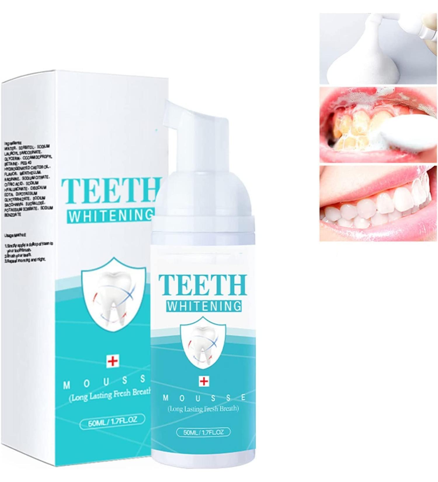 Teethaid Mouthwash & Whitening Foam Toothpaste - Deep Cleaning 50ml | Shop Internationally - Buy Online on GoSupps.com