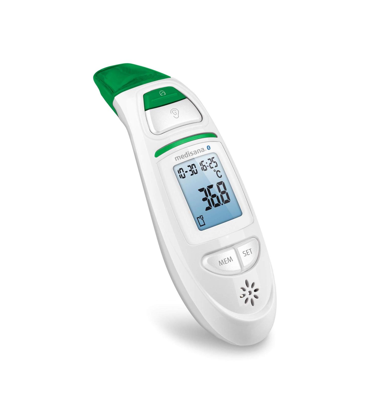 Medisana TM 750 Connect Digital 6-in-1 Thermometer - Bluetooth Forehead Fever Alarm for Baby Children & Adults - Buy Online on GoSupps.com