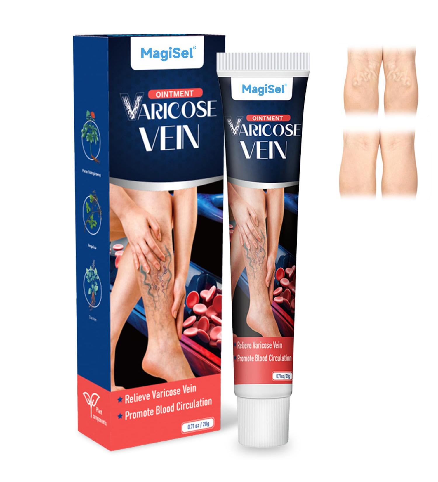  MagiSel Varicose Vein Cream Cream Against Spider Veins Varicose Vein Leg Care Cream 20g Spider Vein Varicose Vein Cream for Legs Eliminates Varicose Veins and Spider Veins - Buy Online on GoSupps.com