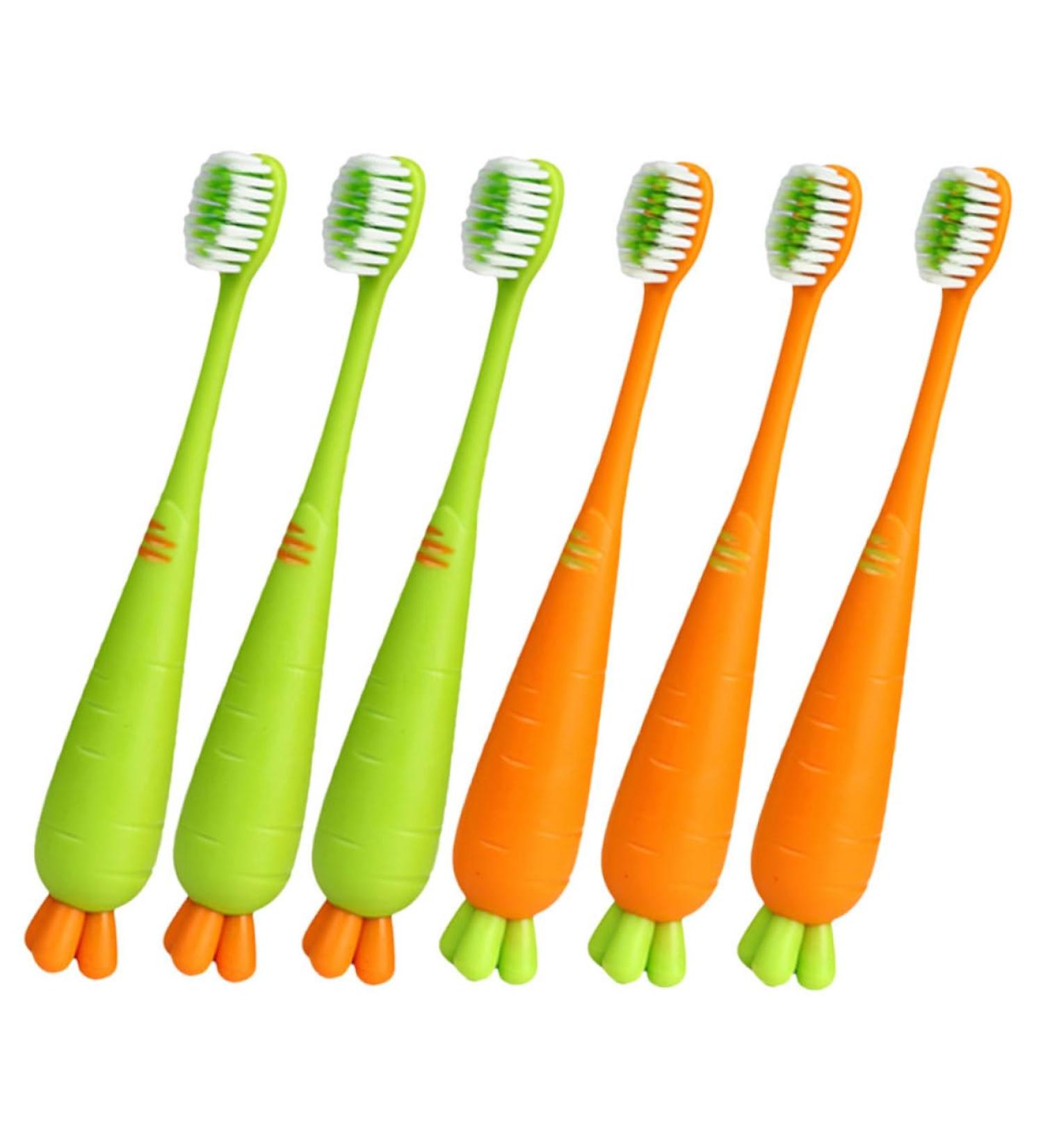 Healvian 6-Pack Soft Travel Toothbrushes for Kids | Sweet Manual Toothbrushes for Children - Buy Online on GoSupps.com