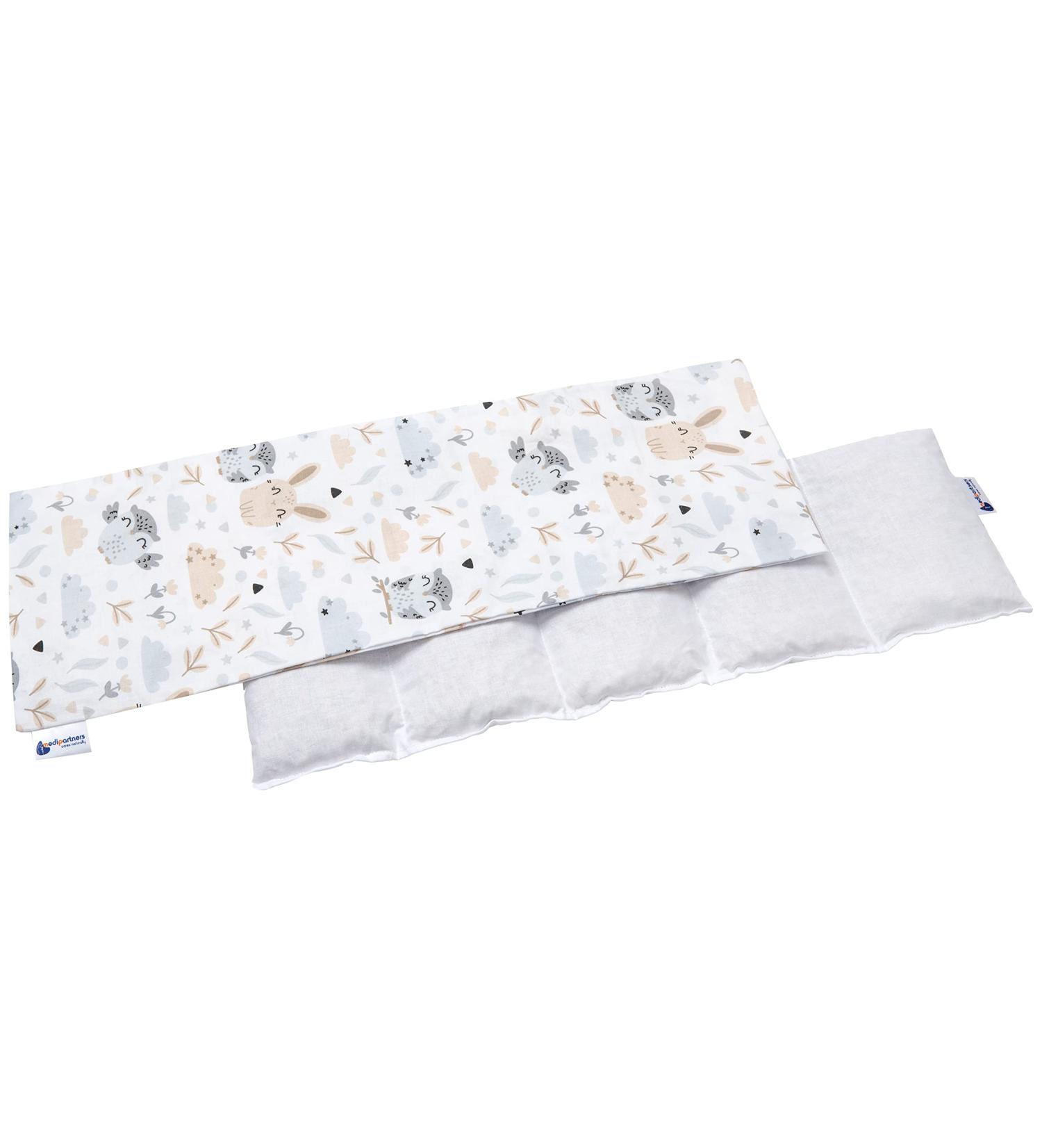 Medi Partners Cherry Core Pillow 60x20cm - 800g 100% Cotton Eco-Friendly 5 Chambers for Cold Therapy & Comfort - Removable & Washable - Buy Online on GoSupps.com