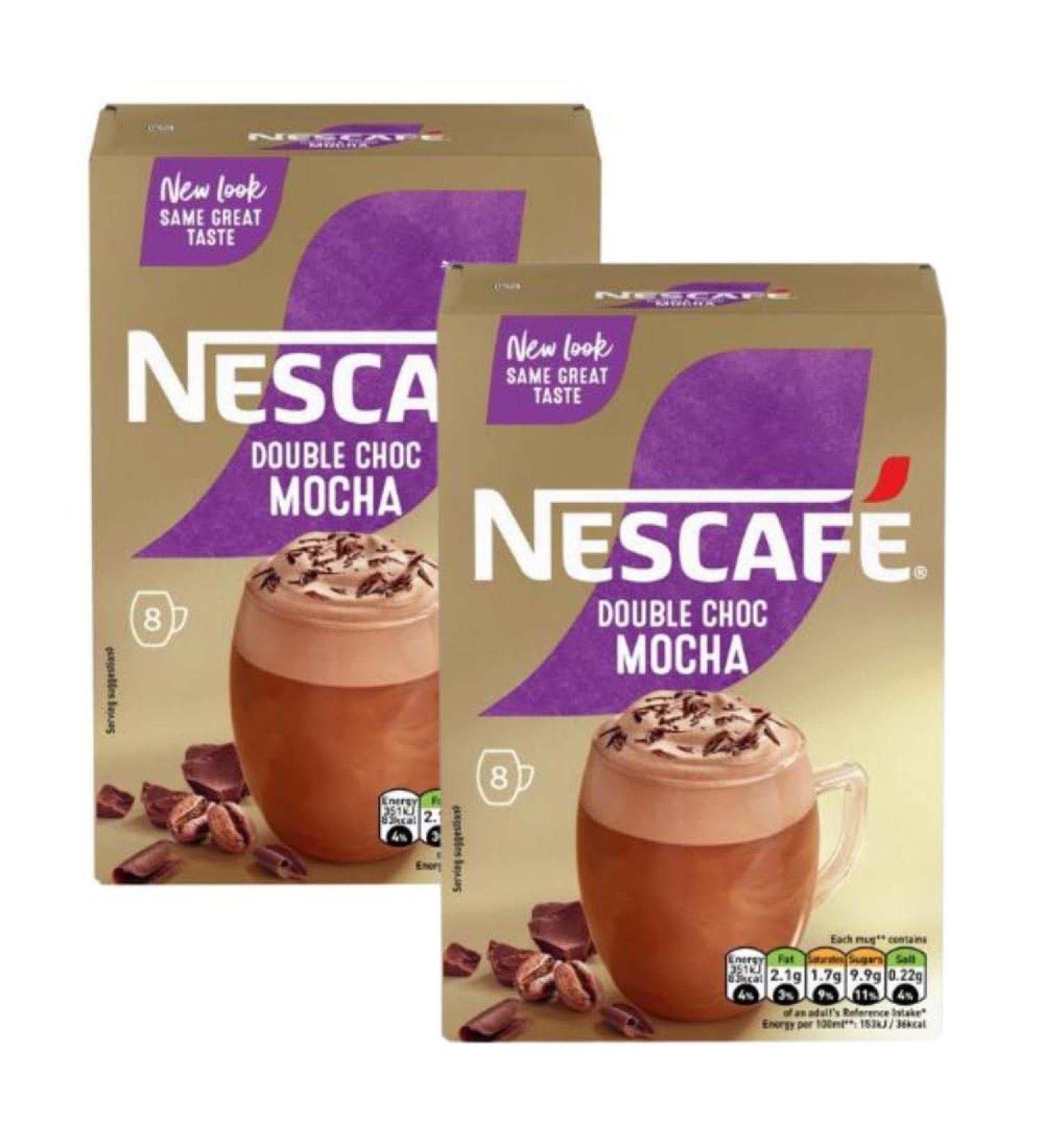 Nescafe Gold Coffee Instant coffee Sachets 8mug | FabFinds Mug (Double Choc Mocha 2 Pack) - Buy Online on GoSupps.com
