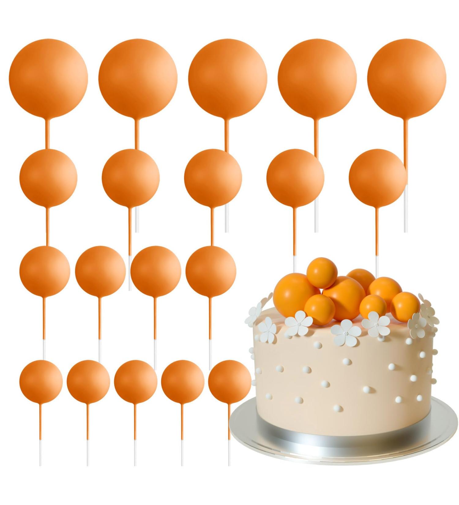 Astaron 20-Piece Orange Mini Balloon Cake Toppers | Wedding & Birthday Party Decor - Buy Online on GoSupps.com