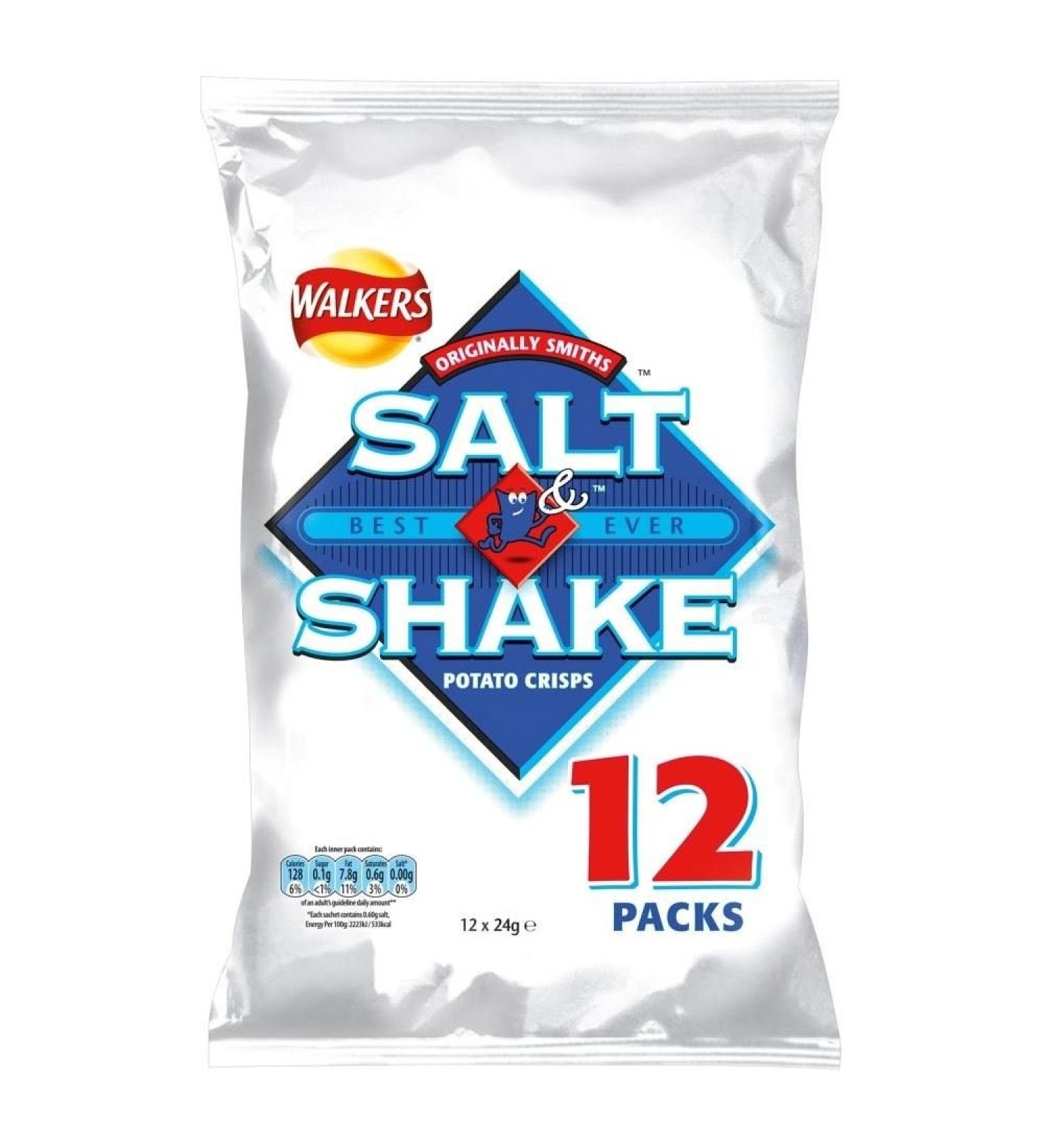 Walkers Walkers Crisps - Salt & Shake (12x24g) - Paquet de 2