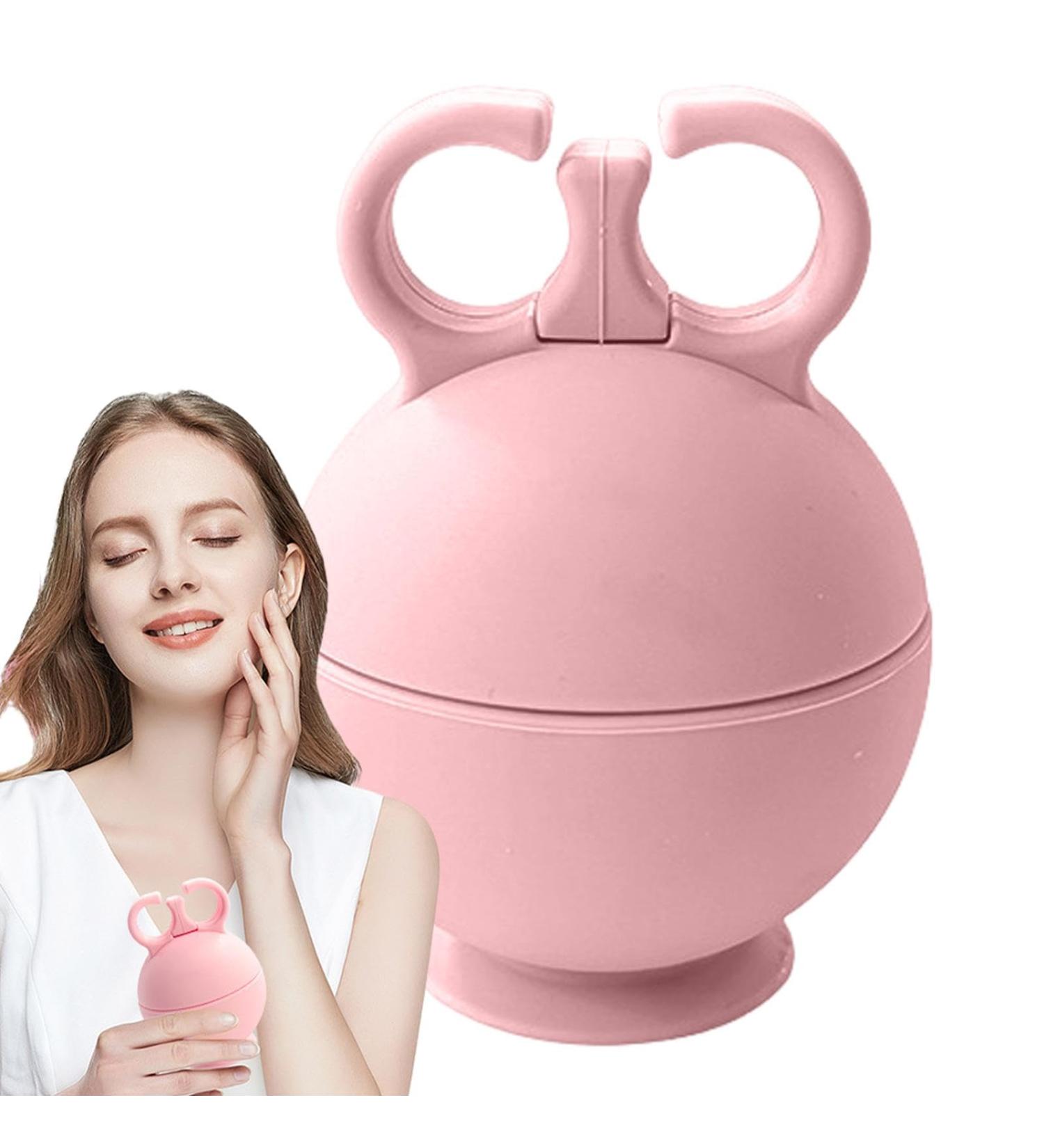 Buy Pink Silicone Ice Face Shape Ball - Reusable Cold Therapy for Women | Facial Ice Scooters & Ice Cream Mold - Buy Online on GoSupps.com