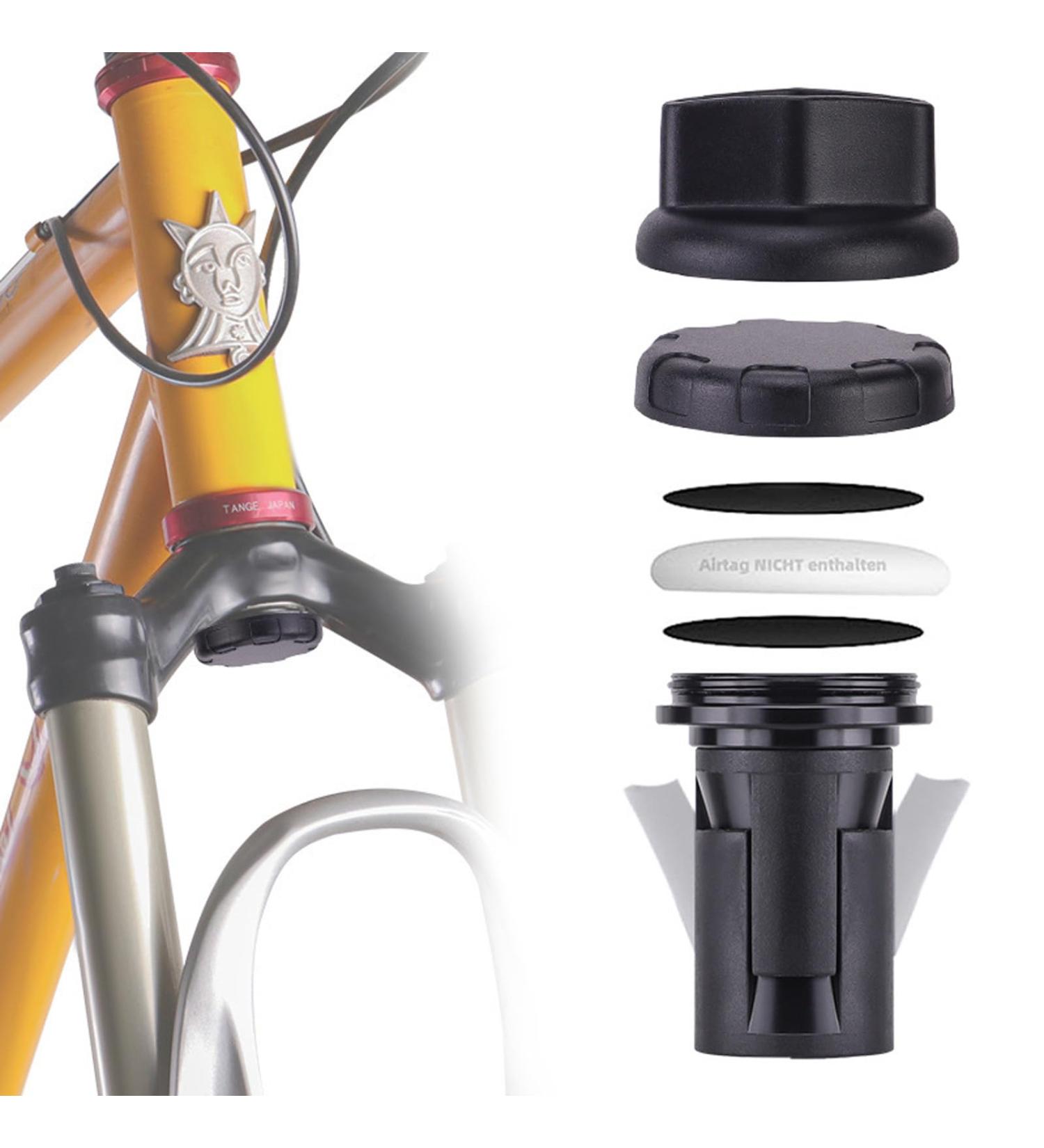 BSSOK Airtag Bike Holder - Hidden Anti-Theft Waterproof Fork Mount for MTB (18-30mm Inner Diameter) - Airtag Not Included - Buy Online on GoSupps.com