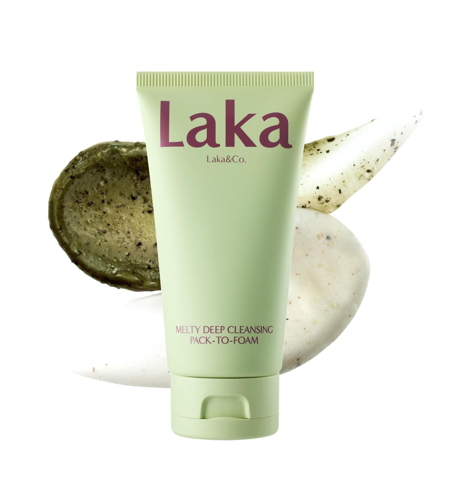 Laka Melty Mugwort Cleansing Face Mask 120ml/4.05 fl.oz Pack to Foam Formula with Mochi Texture Facial Cleanser for Pores Blackheads Whiteheads Korean Skincare - Buy Online on GoSupps.com