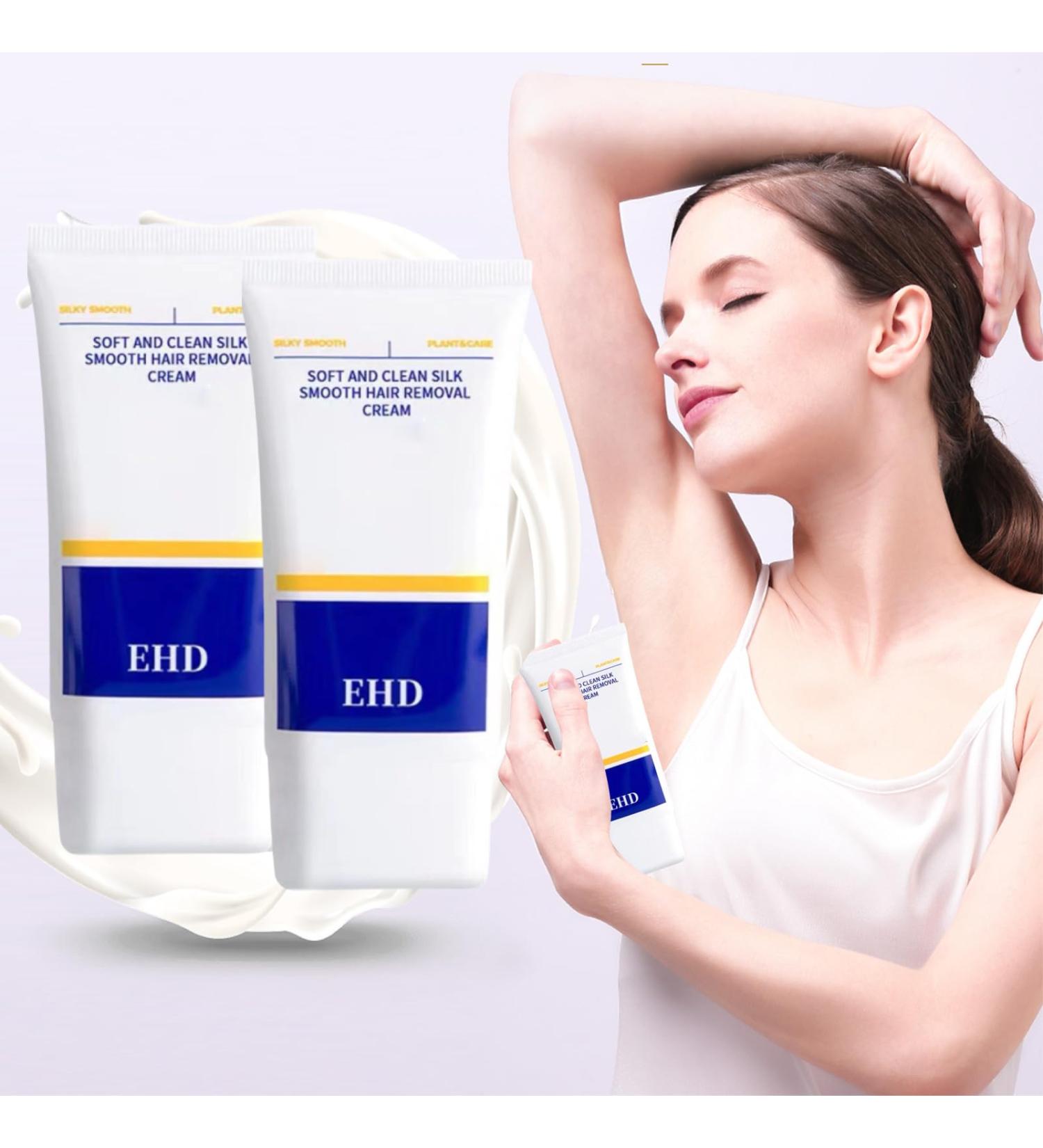 EHD Hair Removal Cream Ehd Intimate Hair Removal Cream Hair Removal Cream For Women & Men Painless Hair Remover Cream Depilatory Cream For Sensitive Skin Face Legs Private Part (2pcs) - Buy Online on GoSupps.com