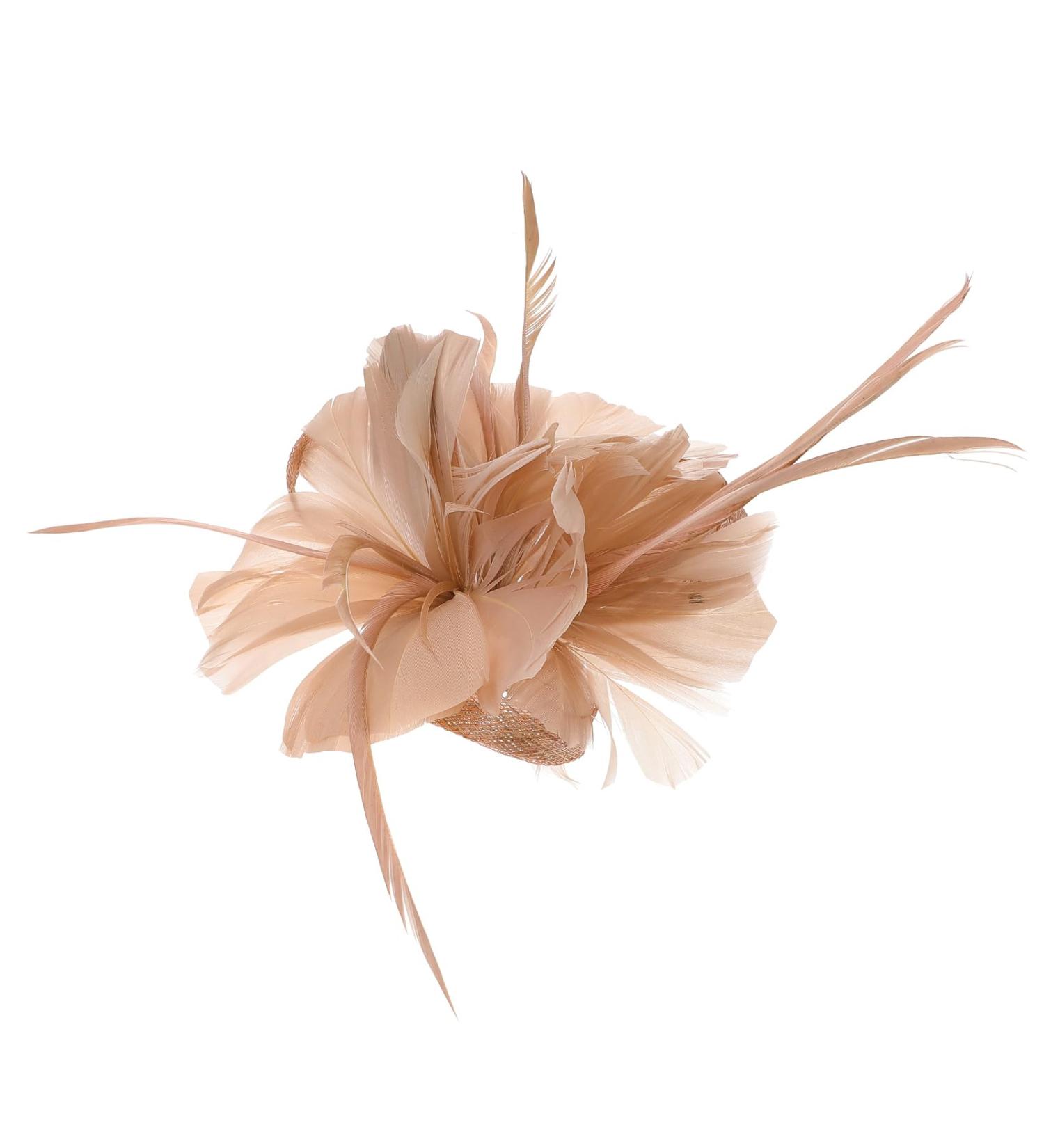 minkissy Fascinator Clip Bridal Hair Clip Fascinator Hat Hair Side Clip Elegant Floral Hair Pin Flowers Shaped Party Wedding Headdress for Women Lady (Nude) Fascinators White Hair Clips Hat Clip Nude Pink - Buy Online on GoSupps.com