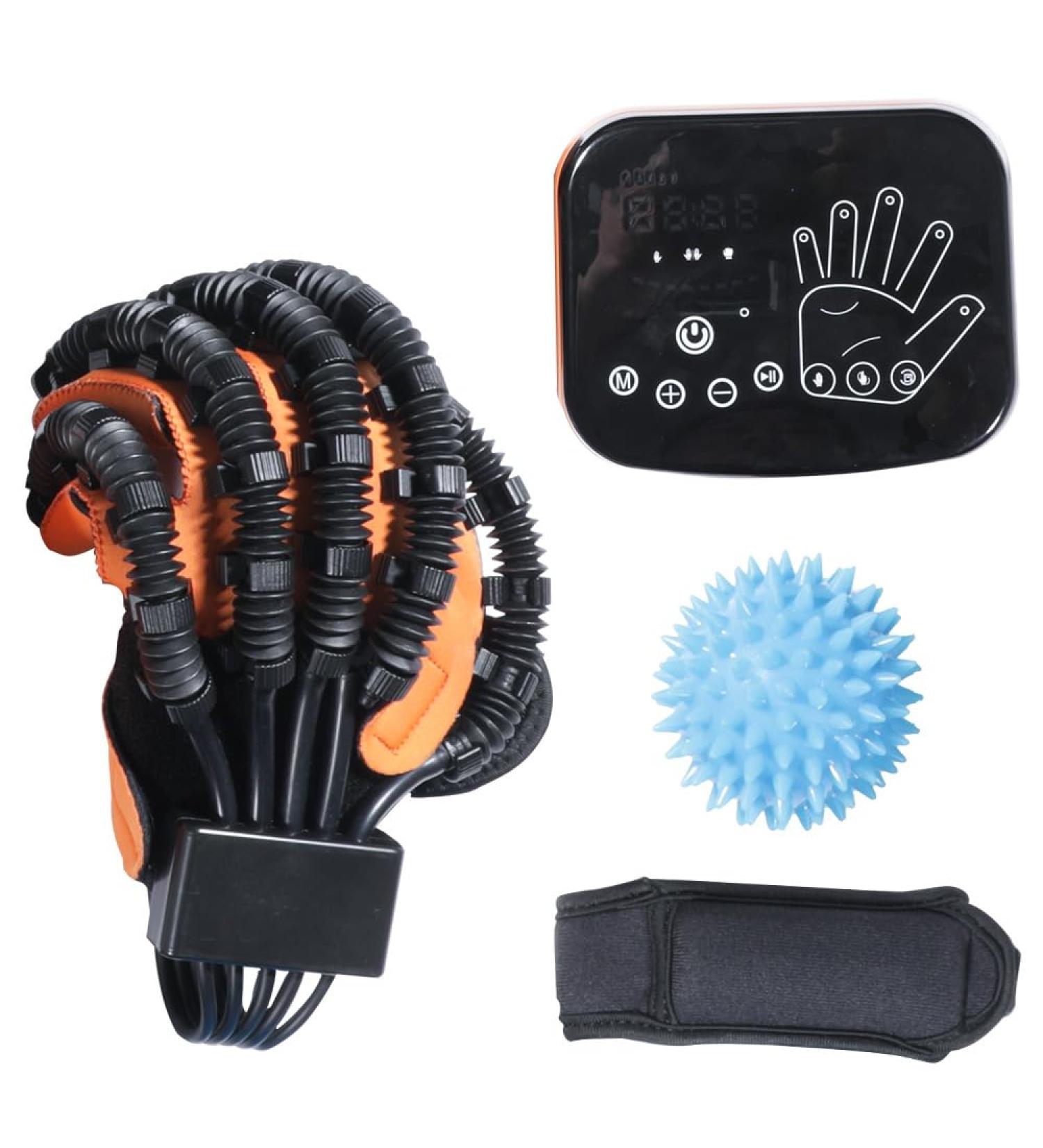 Irishom Rehabilitation Robot Gloves Hand Dysfunction Patient Training Device USB Chargeable LED Display Hemiplegia Hand Stroke Recovery Equipment with 8 Intensity 3 Training Modes L-M-US Orange - Buy Online on GoSupps.com
