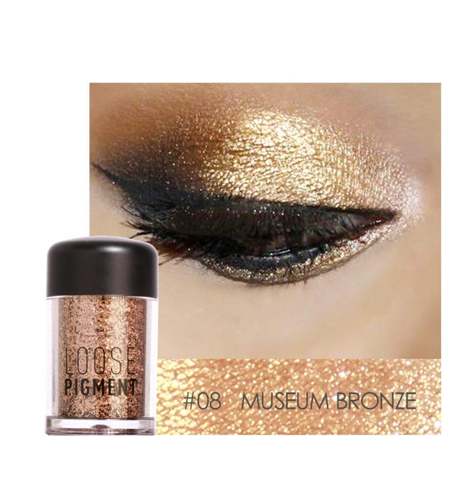 12 Colors glitter eyes shadow eyes pigment powder lips loose makeup eye shadow beauty eye pigment powder lips loose makeup cosmetics (#8)