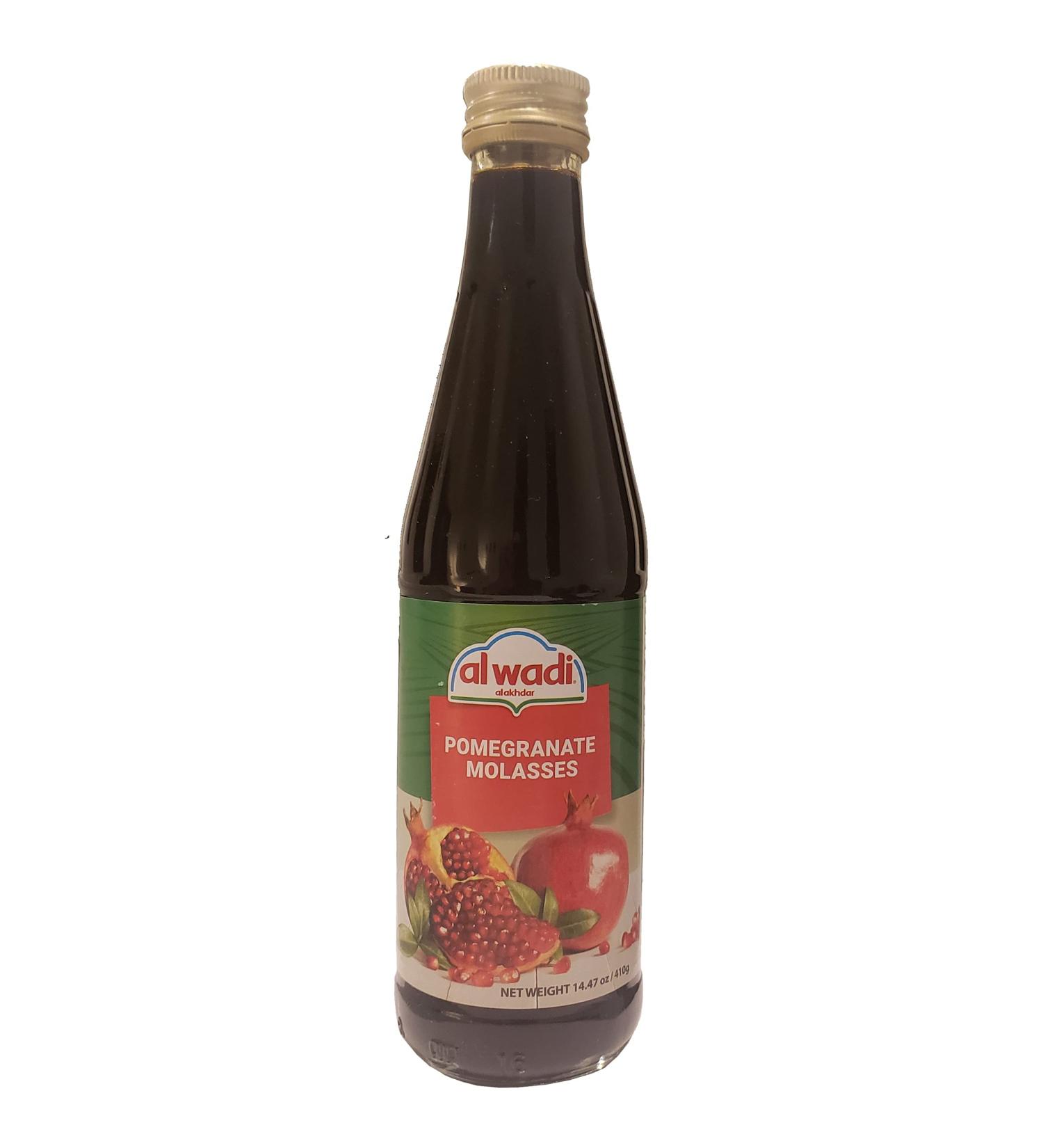 Al Wadi Pomegranate Molasses 14 Oz - Premium Quality - Authentic Middle Eastern Flavor - 1 Pack - Buy Online on GoSupps.com