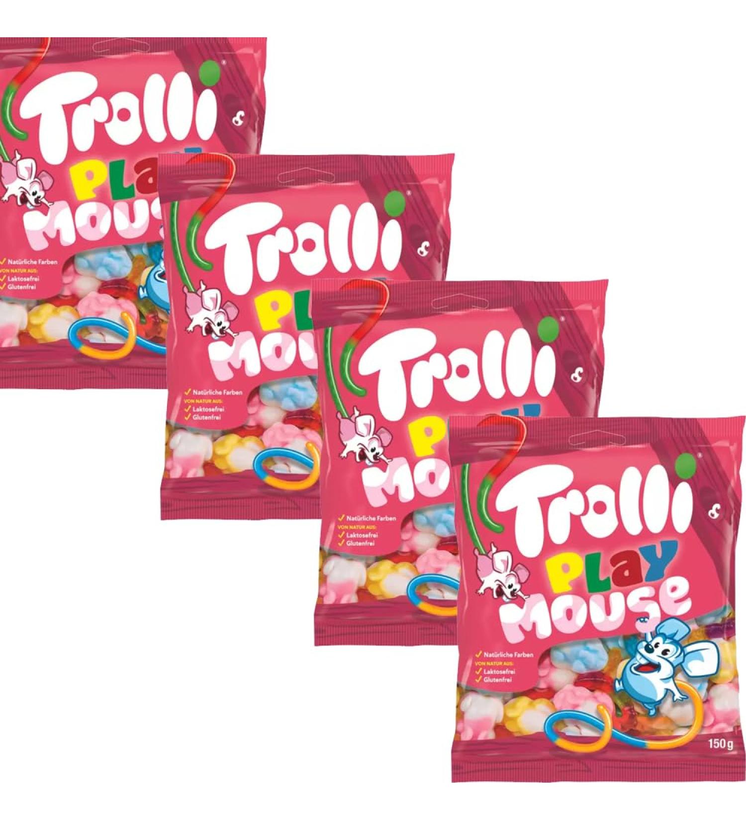 04 x VIMIX Playmouse Bag 150g - Vanilla Cream Flavoured Gummy Sweet - Buy Online on GoSupps.com