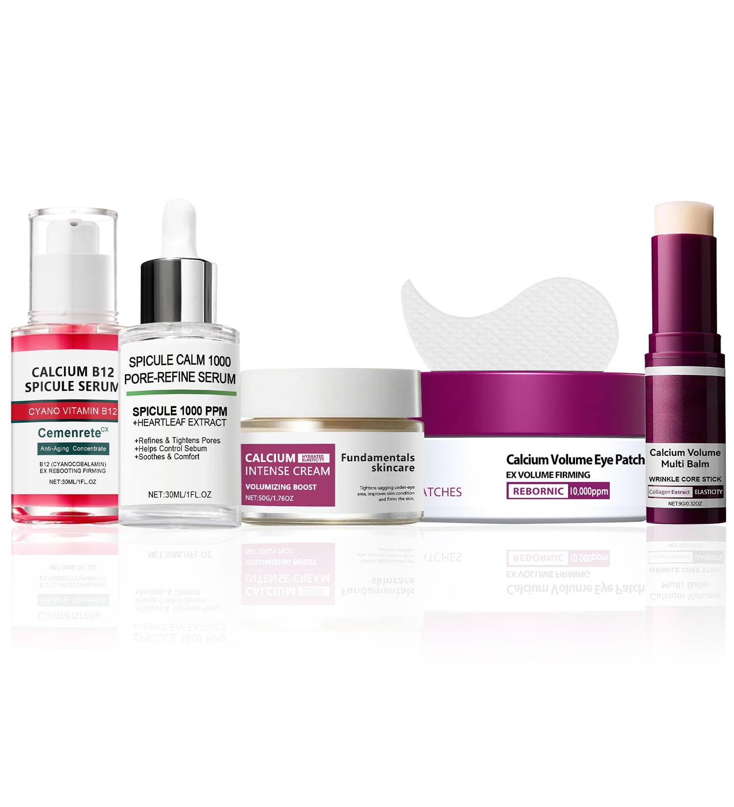 BGGJJ Collagen Skin Care Set 5Pcs Anti Aging Face Care Sets for Women Firming Skin Shrink Pores Smooth Wrinkles Hydrating Skin Care Set Include Serum Face Cream Eye Cream Toner Cleanser - Buy Online on GoSupps.com