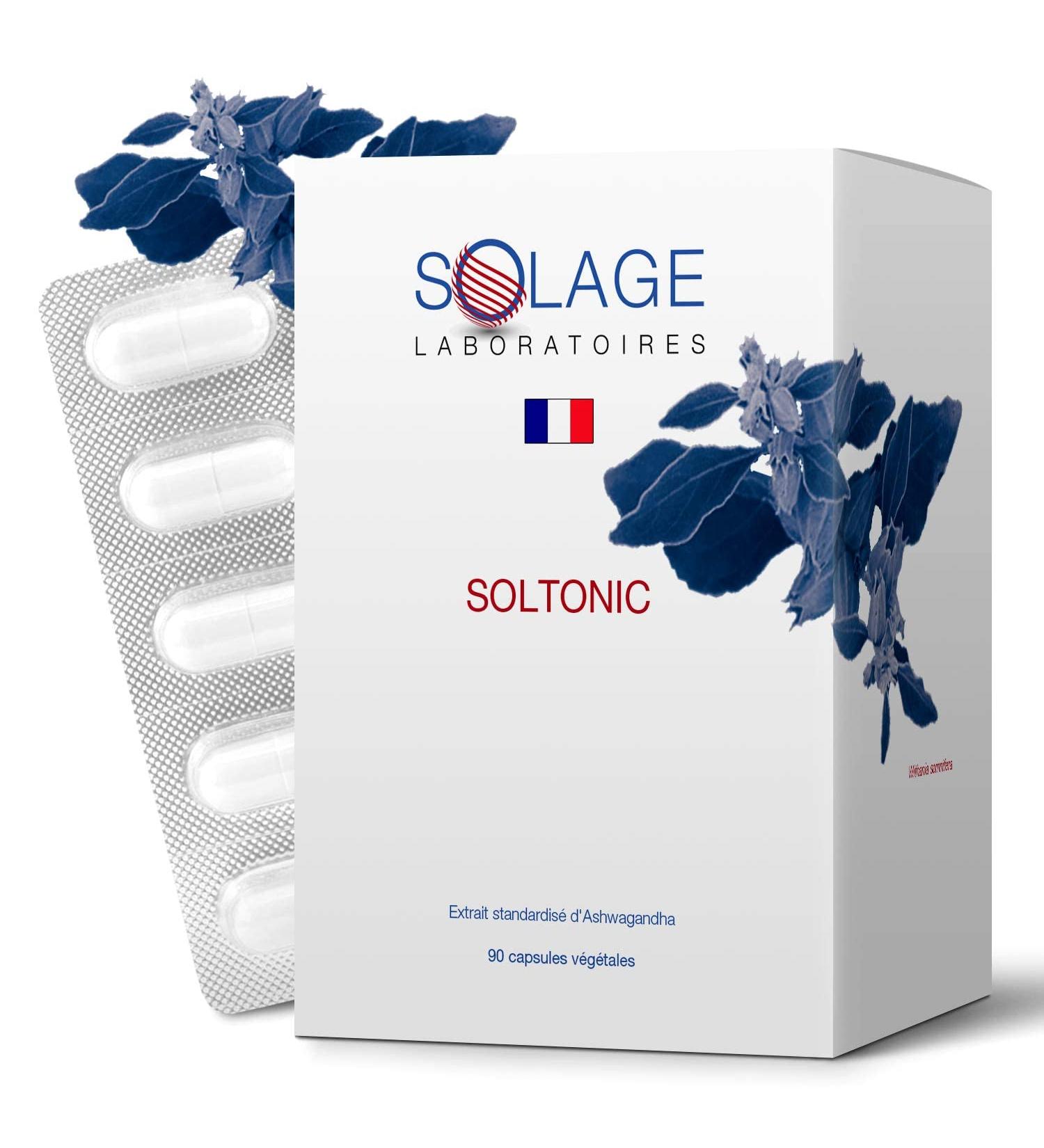 ASHWAGANDHA High Concentration Indian Ginseng Anti-Stress Against Anxiety 90 Capsules of Withania Somnifera Vegan French Laboratories SOLAGE - Buy Online on GoSupps.com