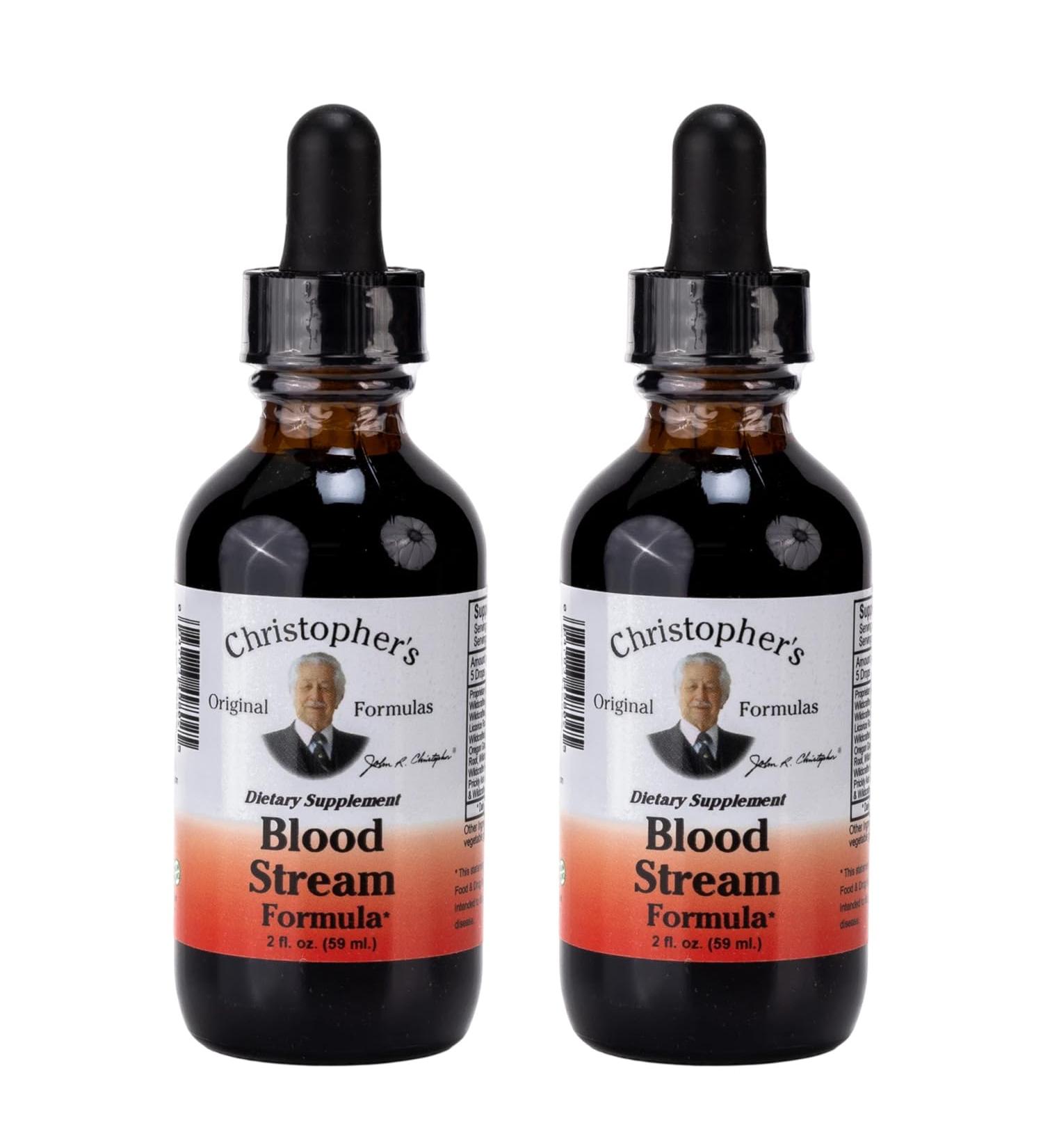 Christopher's Original Formulas Blood Stream Formula, 2 oz Glycerine Extract - Natural Herbal Blend - Pack of 2 2 Fl Oz (Pack of 2) - Buy Online on GoSupps.com
