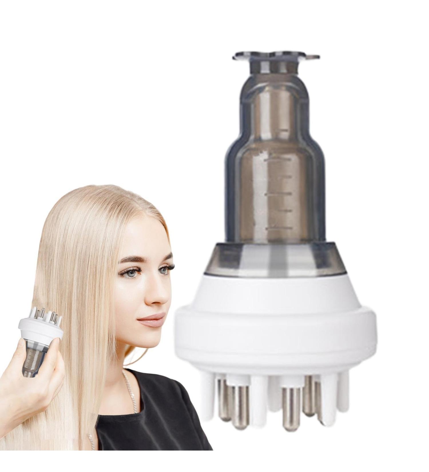 Hair Oil Applicator | Portable Stainless Steel Roller Head Fluid Brush for Essential Oils & Scalp Massager - Leryveo White - Buy Online on GoSupps.com