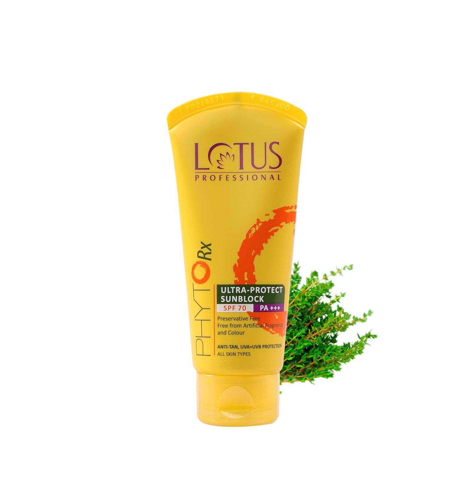 Lotus Professional Phyto Rx Ultra Protect Sunblock SPF 70 PA+++ 50g - Broad Spectrum Sunscreen - Buy Online on GoSupps.com
