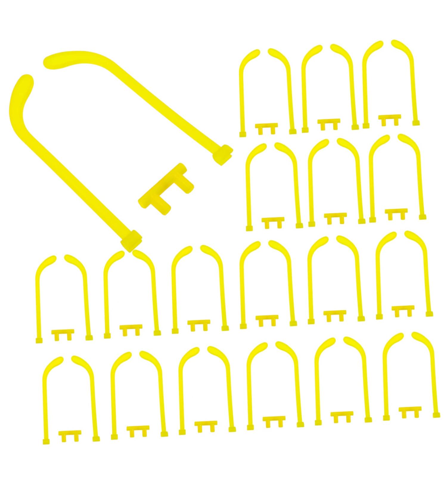 Ibasenice 30 Sets Slip End Parts | Bright Yellow Arm Frame Spare Socks | Fluorescent Children's Glasses Bracket | Fun Plastic Toy Anti-Covers - Buy Online on GoSupps.com