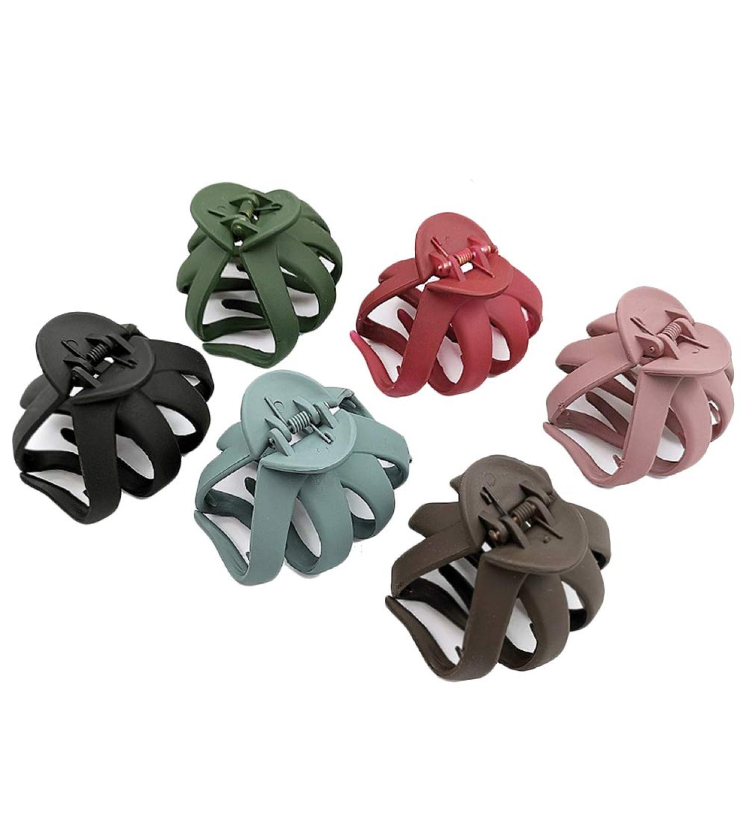 UTENEW Set of 6 Medium Hair Claw Clips - No-Slip Grip Octopus Jaw Clips for Thick Hair - Daily Hairstyle Accessories (6 Colors) - Buy Online on GoSupps.com