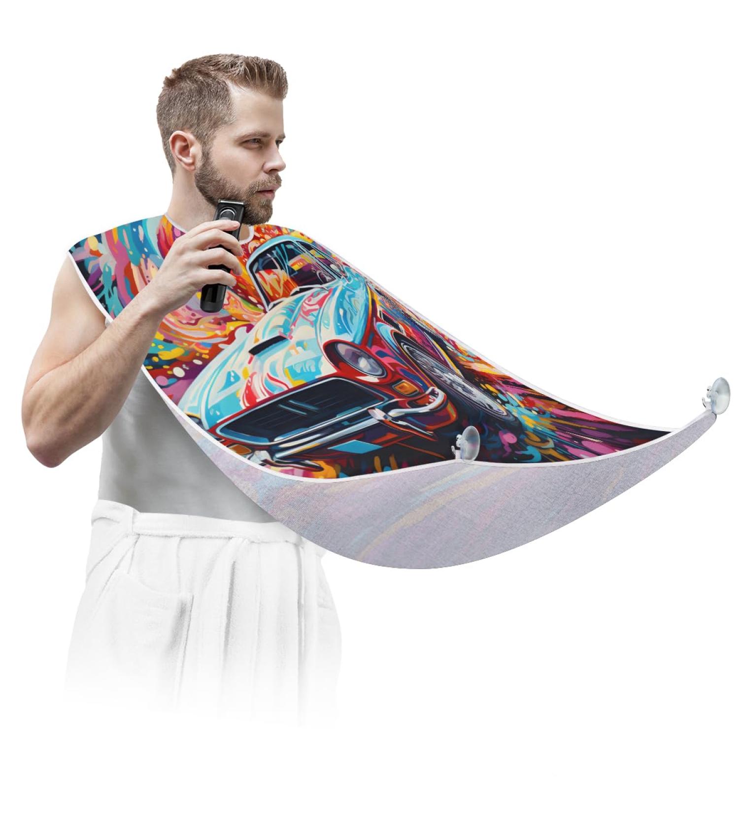 Cool Racing Cars Beard Bib Apron Beard Hair Catcher for Men | Perfect Gift for Dad & Husband | Fathers Day Anniversary & Christmas - Buy Online on GoSupps.com