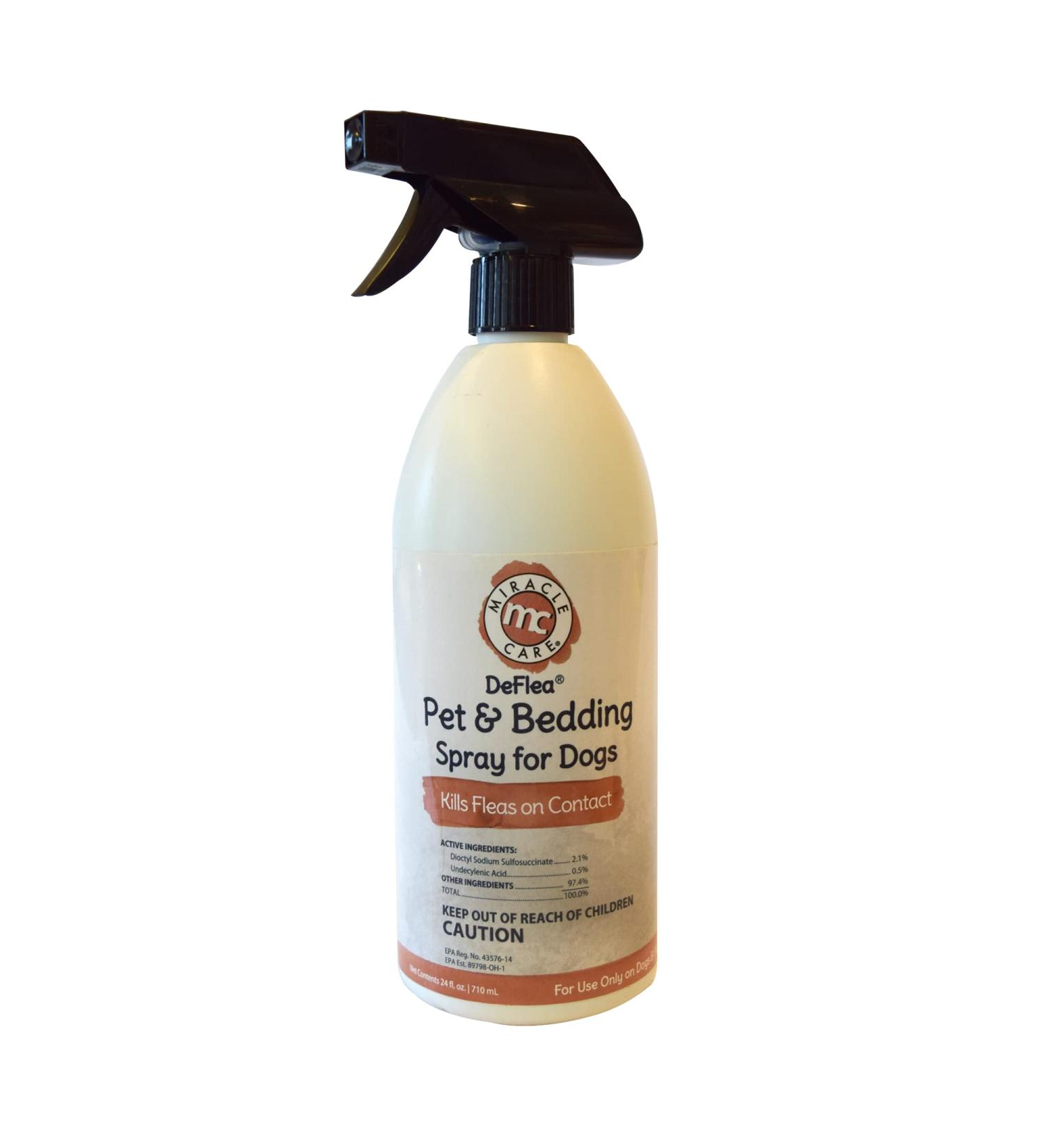 De Flea Pet & Bedding Spray for Dogs. 24oz (Not for use on Cats)
