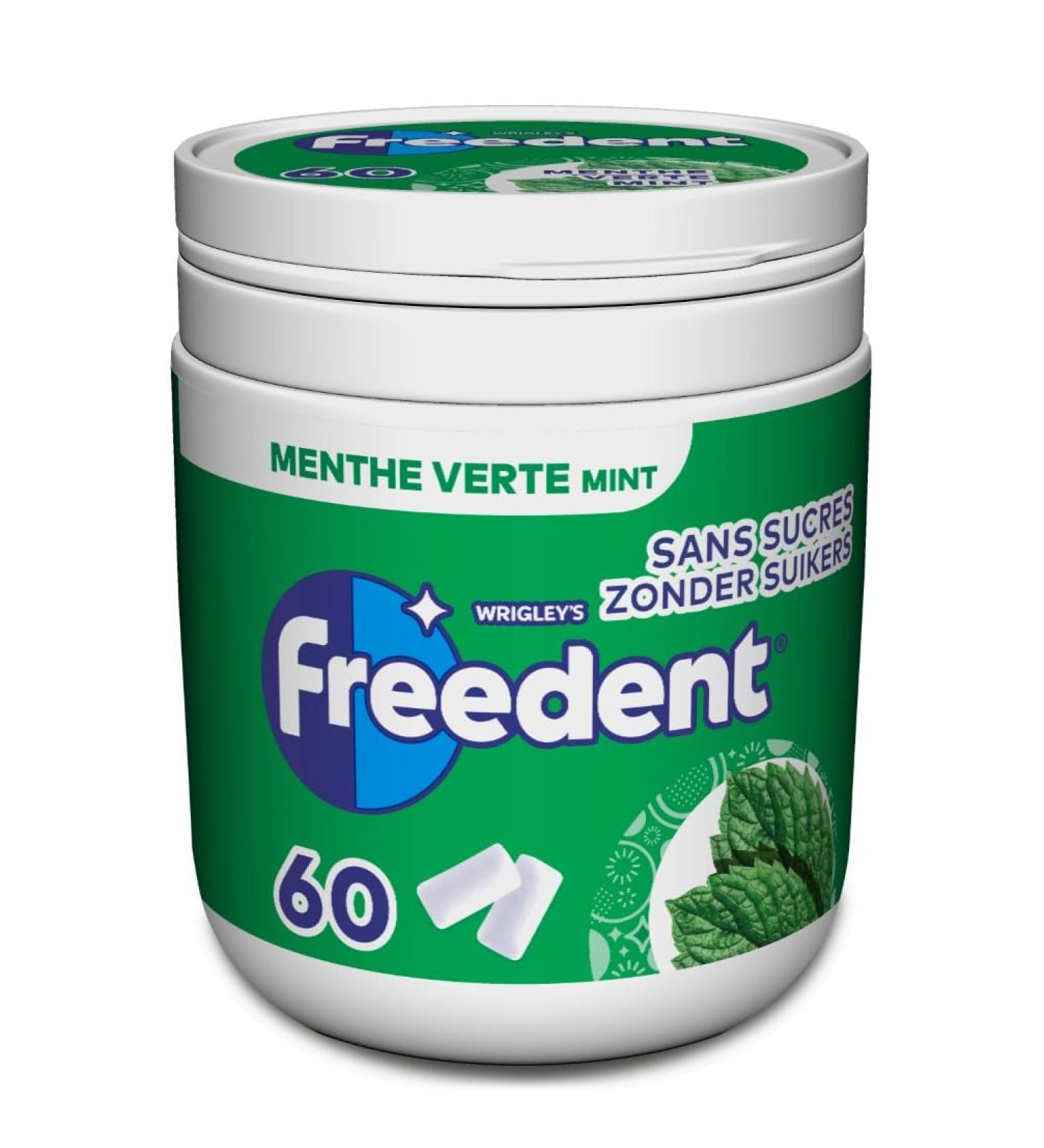 FREEDENT - Chewing-gum Menthe Verte sans sucres - Bo te de 60 drag es - 84g - Buy Online on GoSupps.com