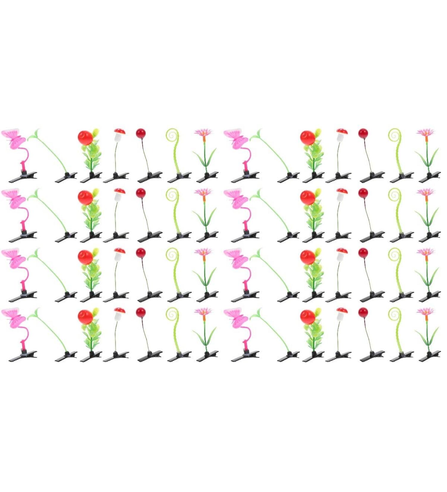 Lurrose 56pcs Pea Mini Sprout Barrettes for Women | Novelty Bean Simulation Butterflies Hair Clips | Creative Toddler Party Headwear - Buy Online on GoSupps.com