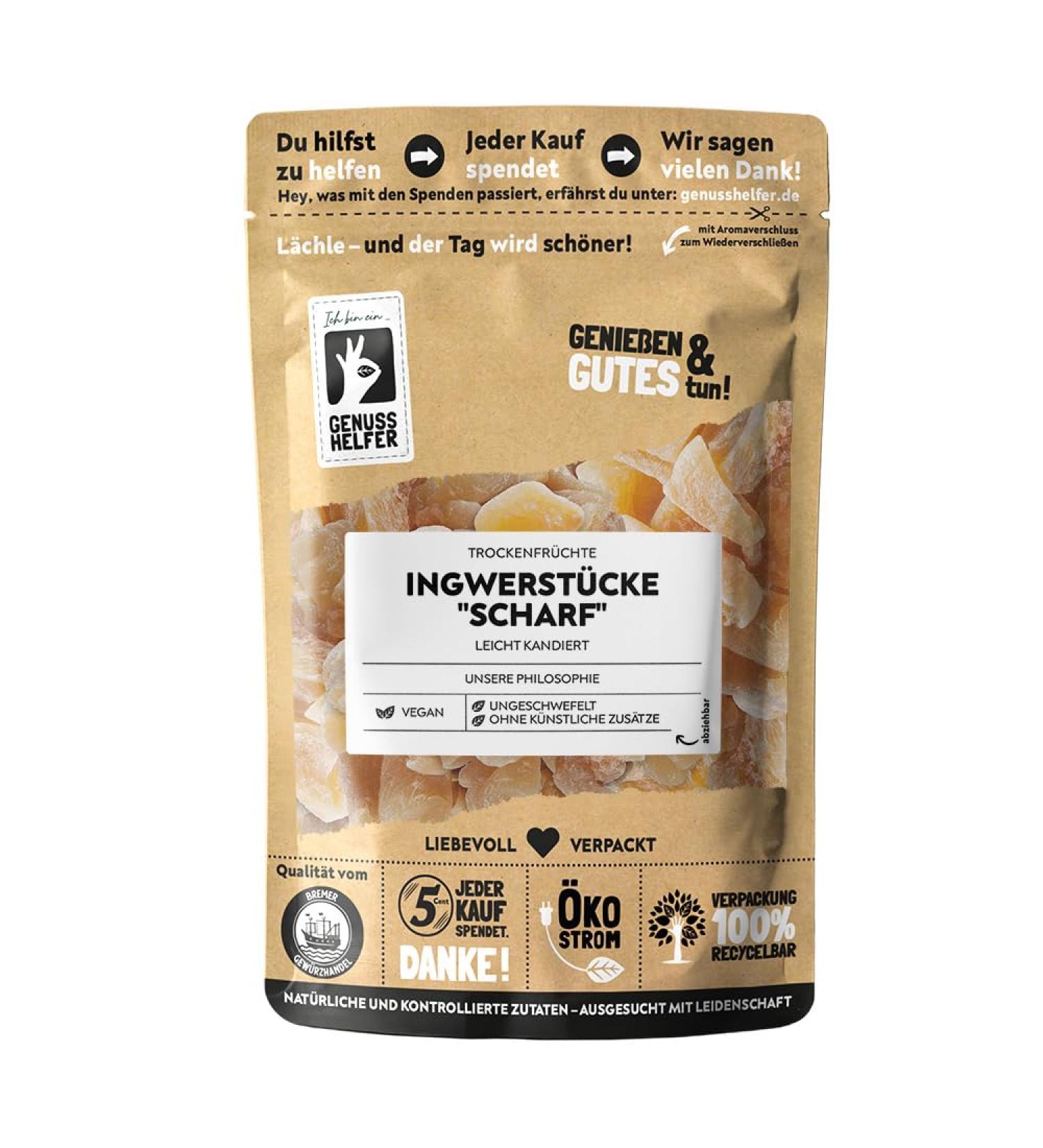 Buy Bremer Gew rzhandel Hot Ginger Pieces - Sweet & Spicy 200g | Delicious International Snack - Buy Online on GoSupps.com