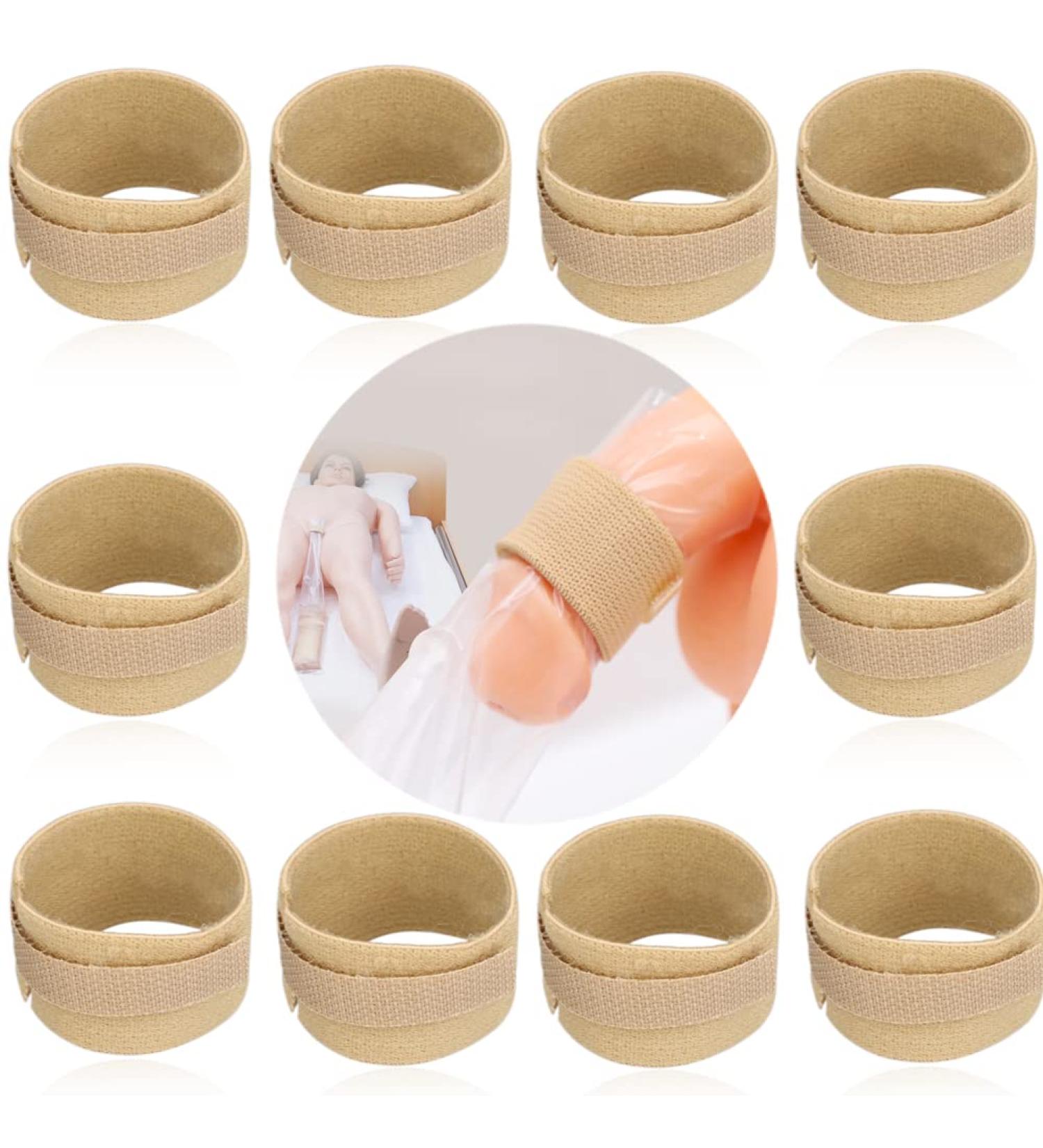 Leak-Free Male External Catheter Strap - Fully Adjustable Penile Clamp for Prostate Surgery | Reusable & Washable Incontinence Supplies (Pack of 10 - Buy Online on GoSupps.com