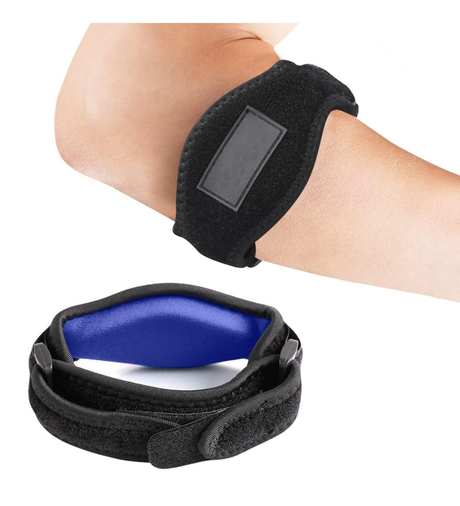 2 Pack Elbow Brace with Compression Pad for Men and Women - Navy Blue - Buy Online on GoSupps.com