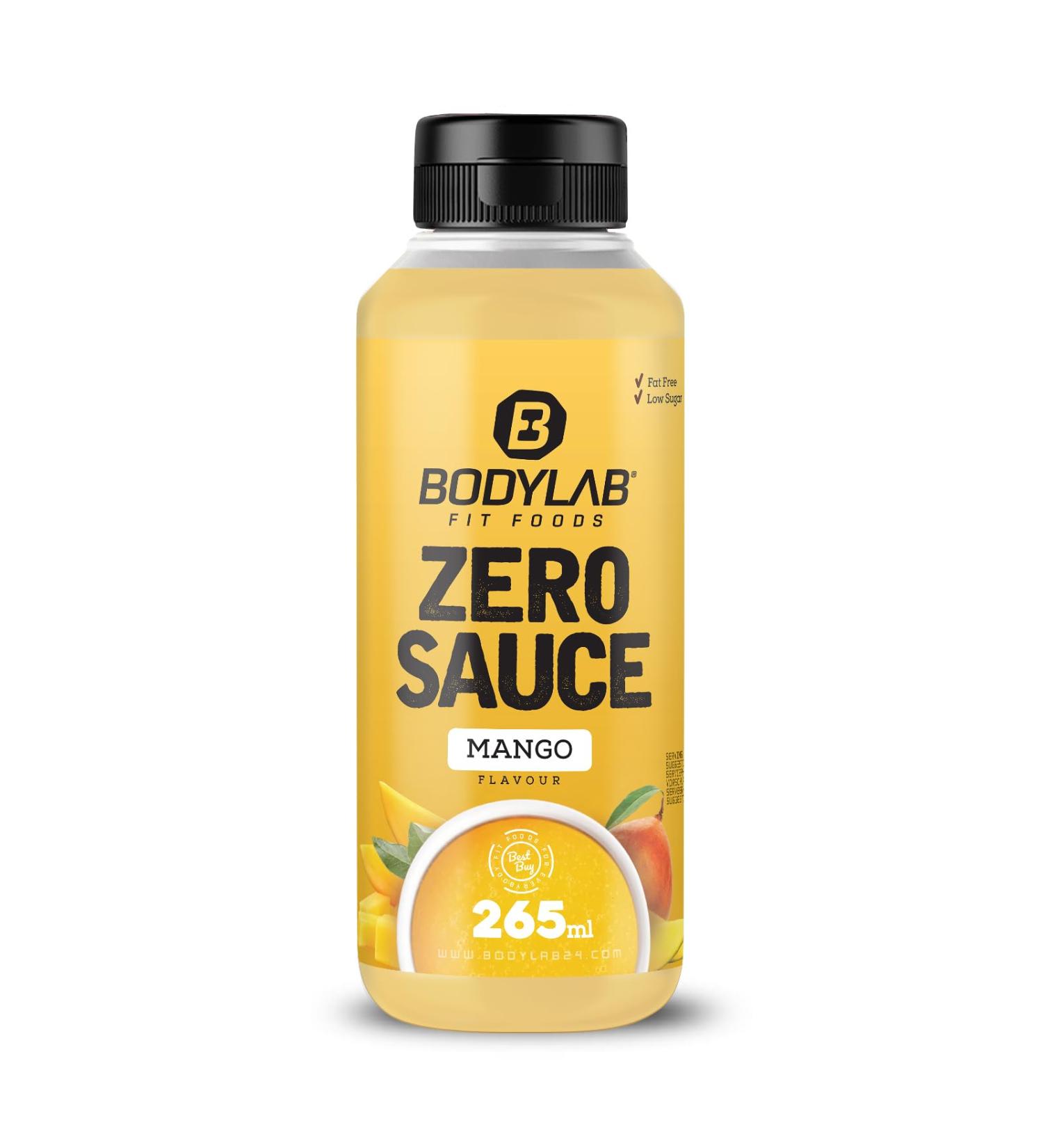 BODYLAB24 Zero Sauce Mango 265ml - Low Calorie Sugar & Fat Reduced Sauce for Healthy Dishes | Perfect for Diets - Buy Online on GoSupps.com