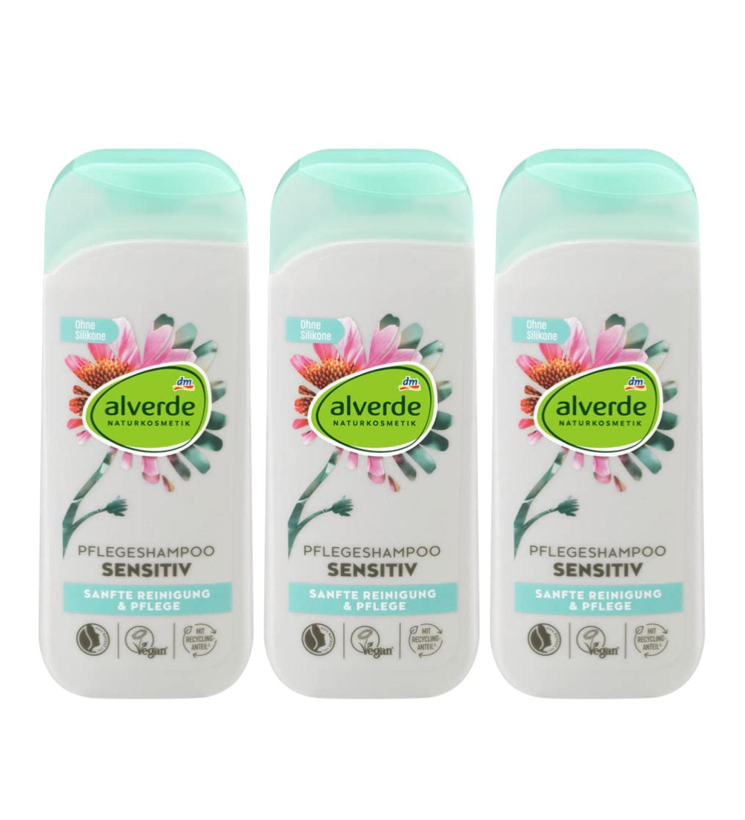 alverde NATURKOSMETIK Shampooing Sensitiv Bio Echinacea Jojoba Bio 3 x 200 ml - Buy Online on GoSupps.com