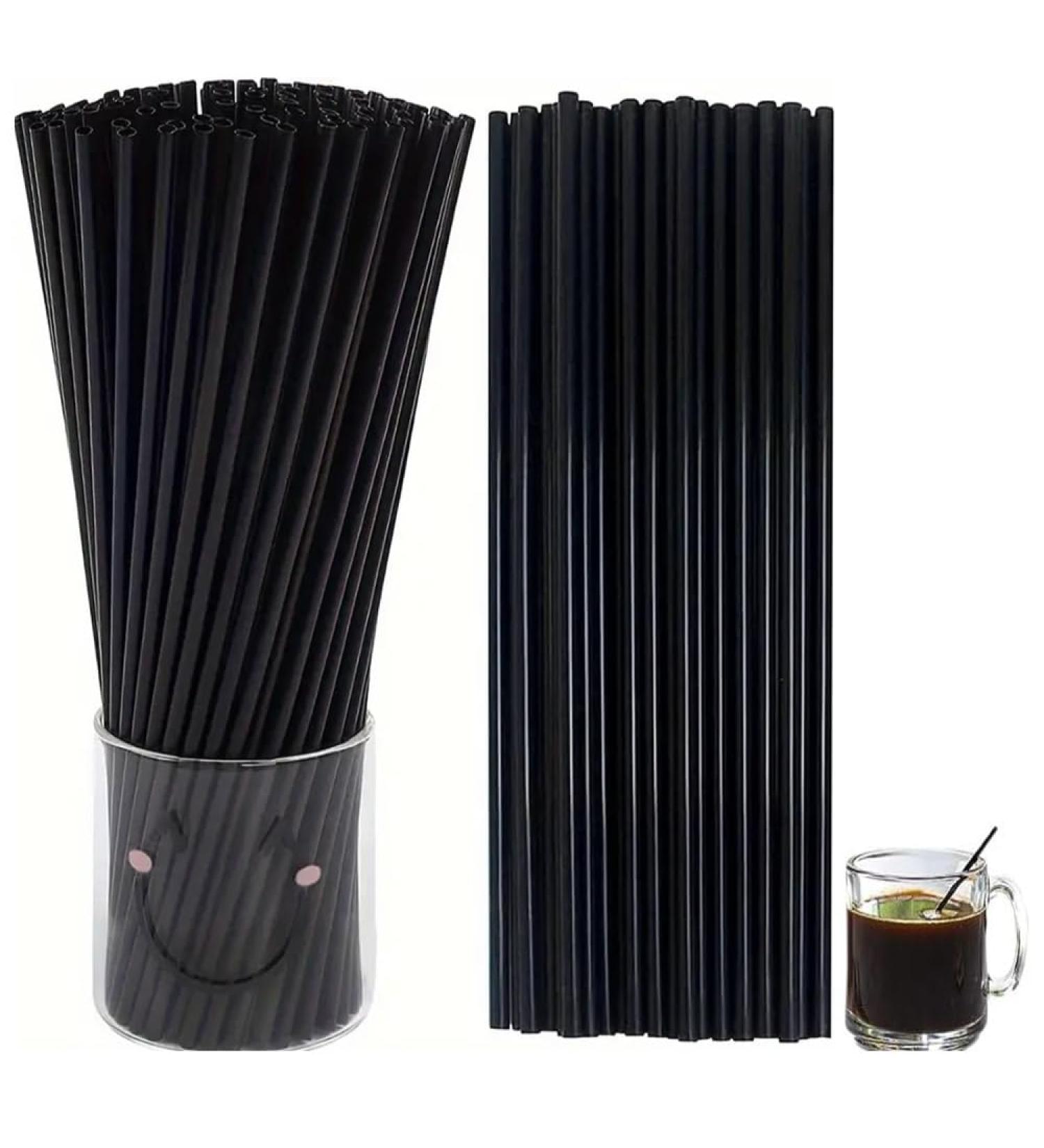 100pcs Jumbo Plastic Smoothie Straws Colorful Disposable Large Smoothie Straw Plastic Milkshake Straw (Black) - Buy Online on GoSupps.com