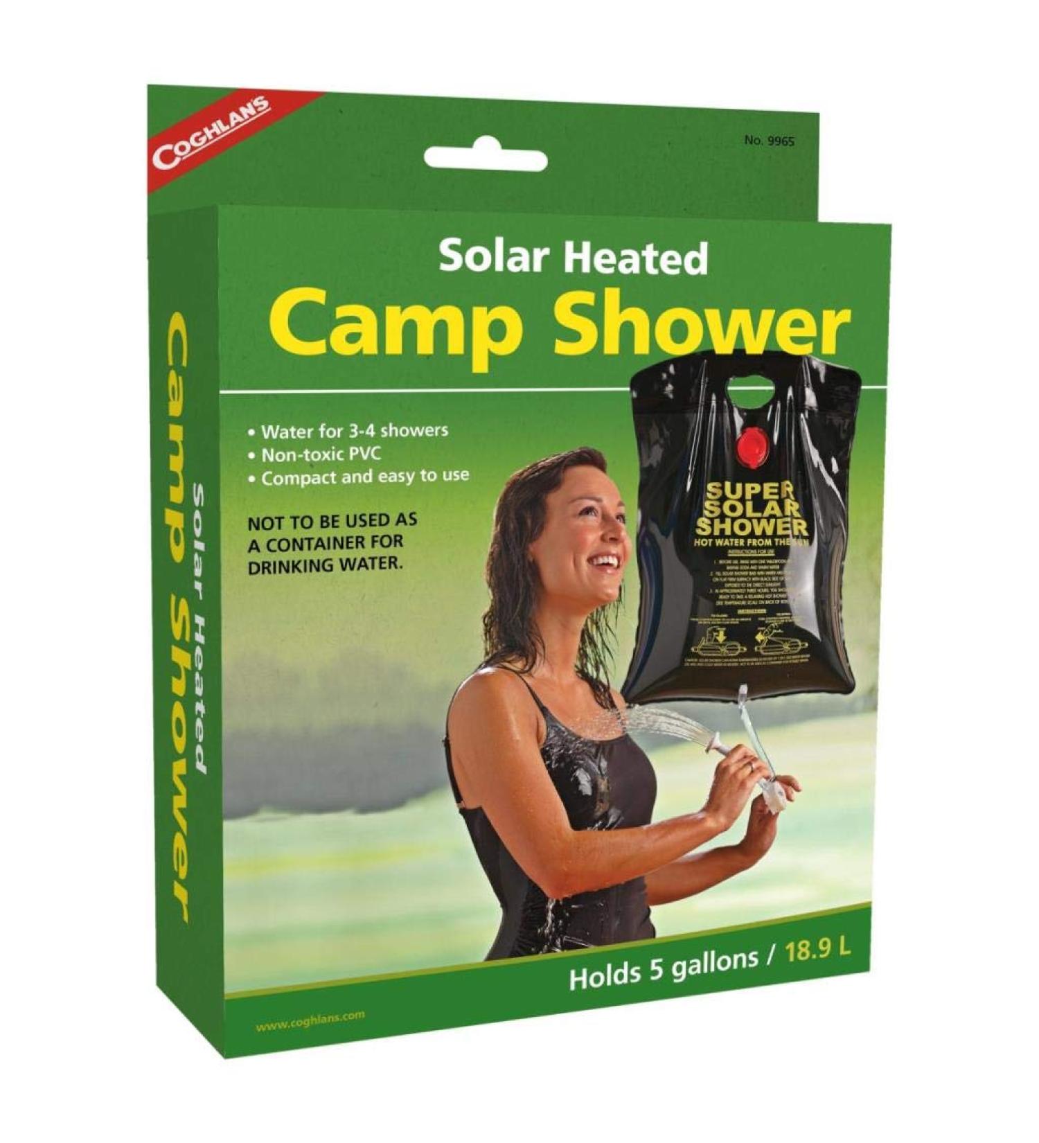 Coghlan's Solar Heated Camp Shower 5 Gallon - Portable Outdoor Shower - Buy Online on GoSupps.com