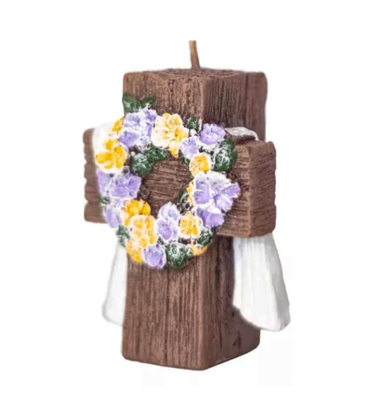 Floral Scented Christian Candle | Holy Cross Prayer & Meditation Candle | Premium Soy Wax Rituals - Buy Online on GoSupps.com