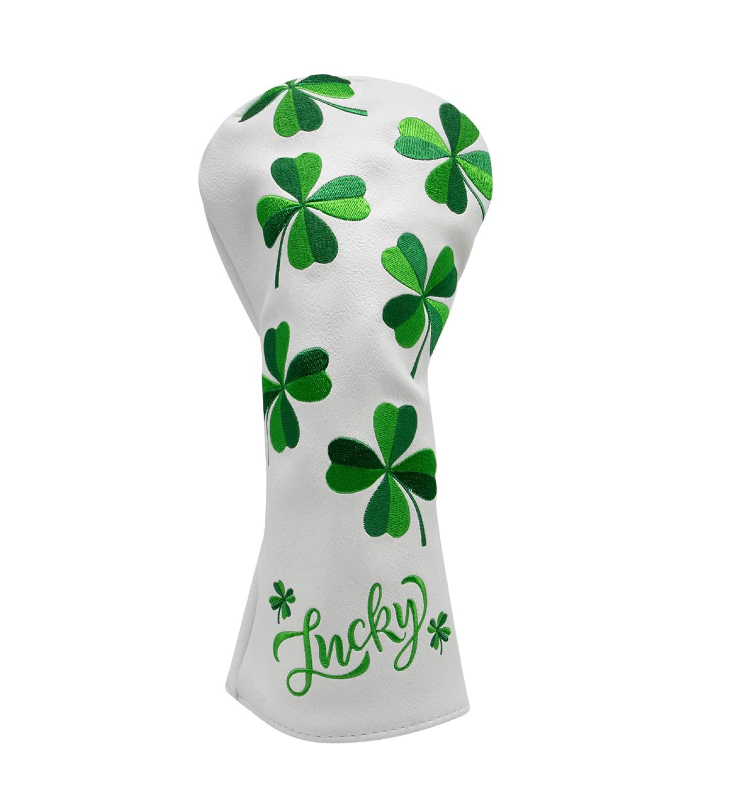 Lucky Clover Premium Leather Golf Headcovers for Driver, Fairway Wood, Hybrid, Mallet, Blade Putter - Fits Most Drivers, Woods, and Putters - Buy Online on GoSupps.com