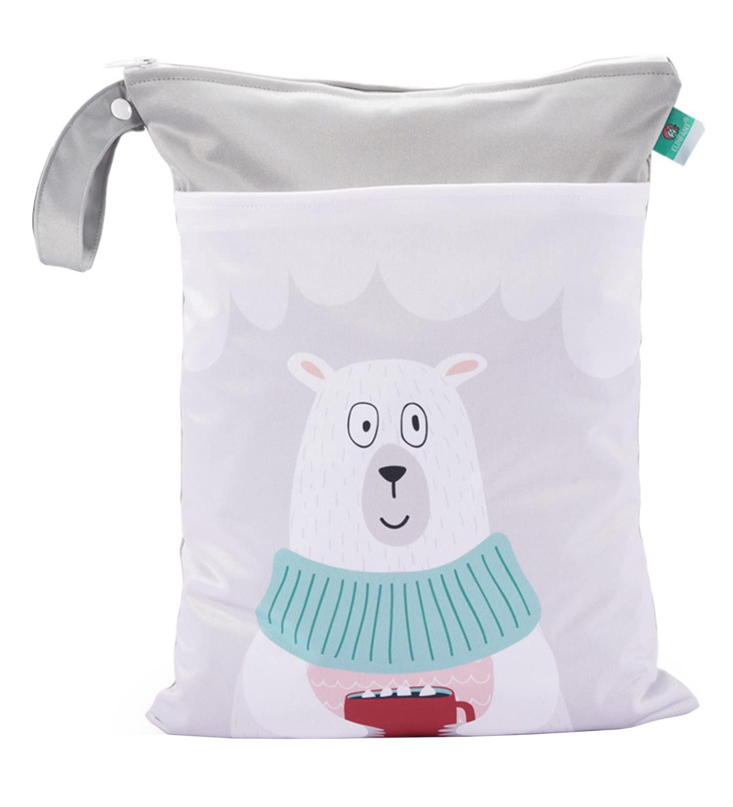 SEAUR Dry Wet Bag | Large Baby Diaper Bag for Kindergarten & Travel | Zippered Washable & Reusable | 30x40cm - Perfect for Swimming & Gym - Buy Online on GoSupps.com