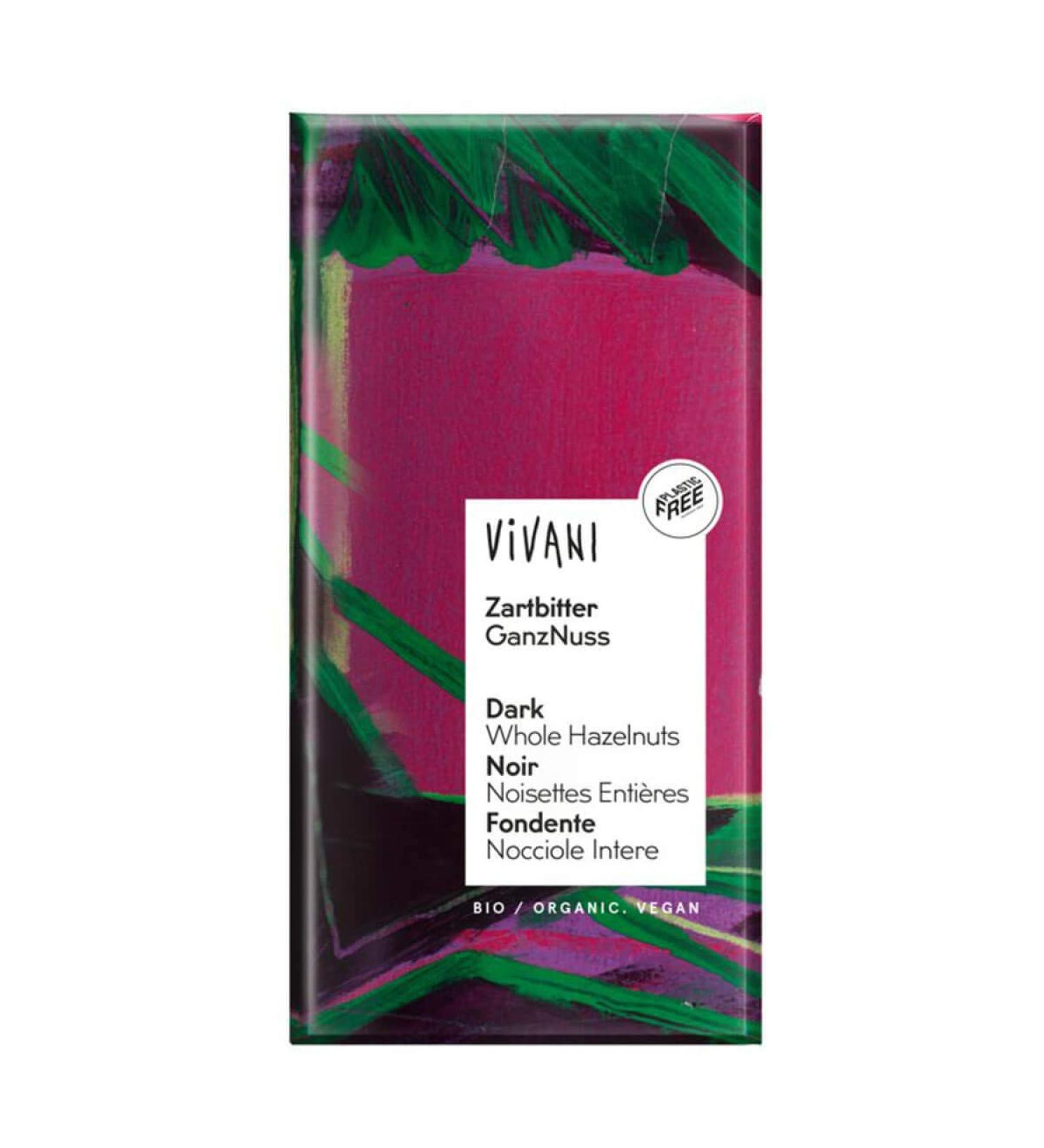 Vivani Viviani - Chocolate with whole walnuts - 100g - Pack of 10
