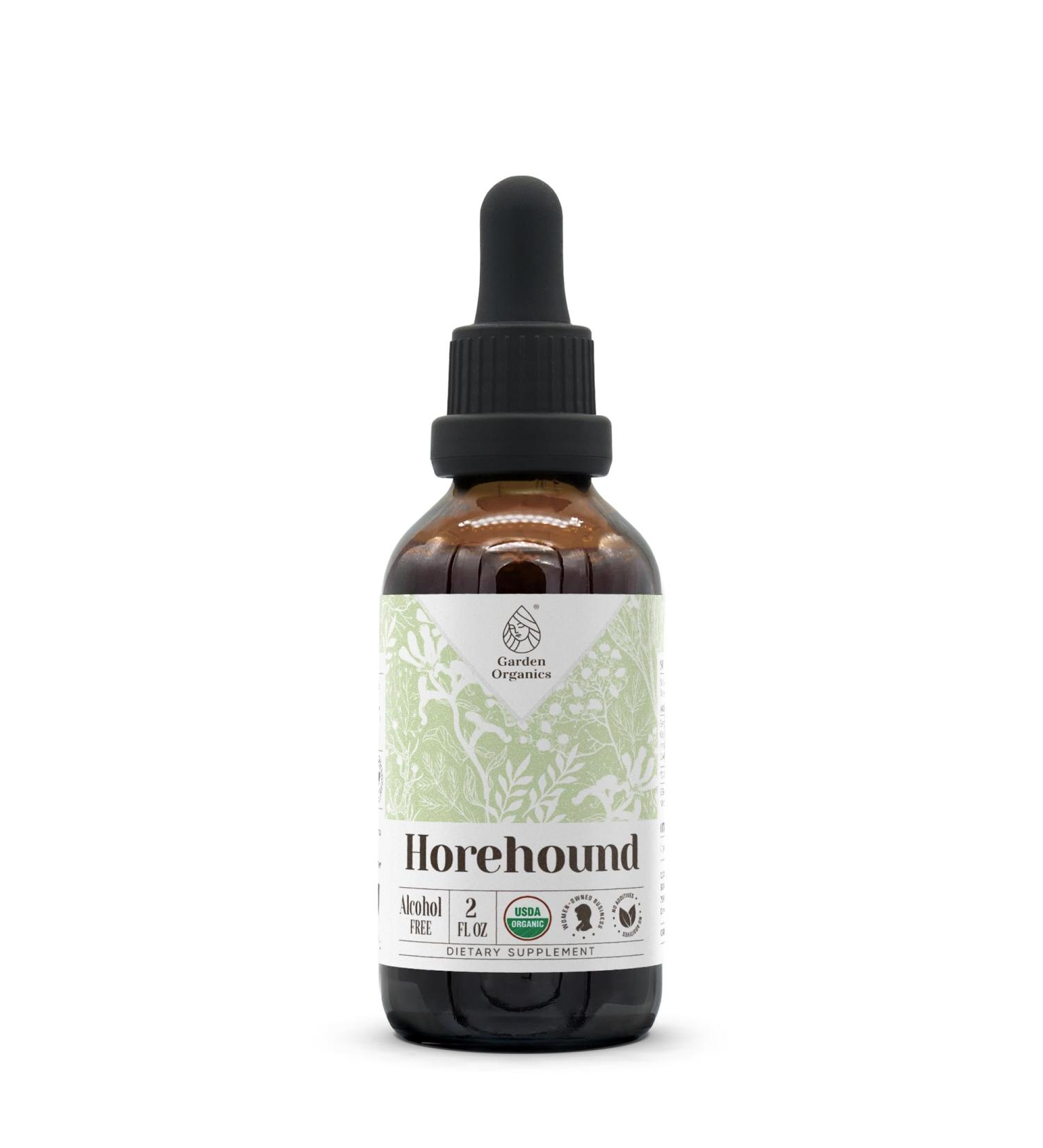 Horehound USDA Organic Alcohol-Free Extract | Dietary Supplement, High-Potency Tincture | Natural Certified Organic Horehound (Marrubium vulgare) Dried Herb (2 oz) 2 Fl Oz (Pack of 1) - Buy Online on GoSupps.com
