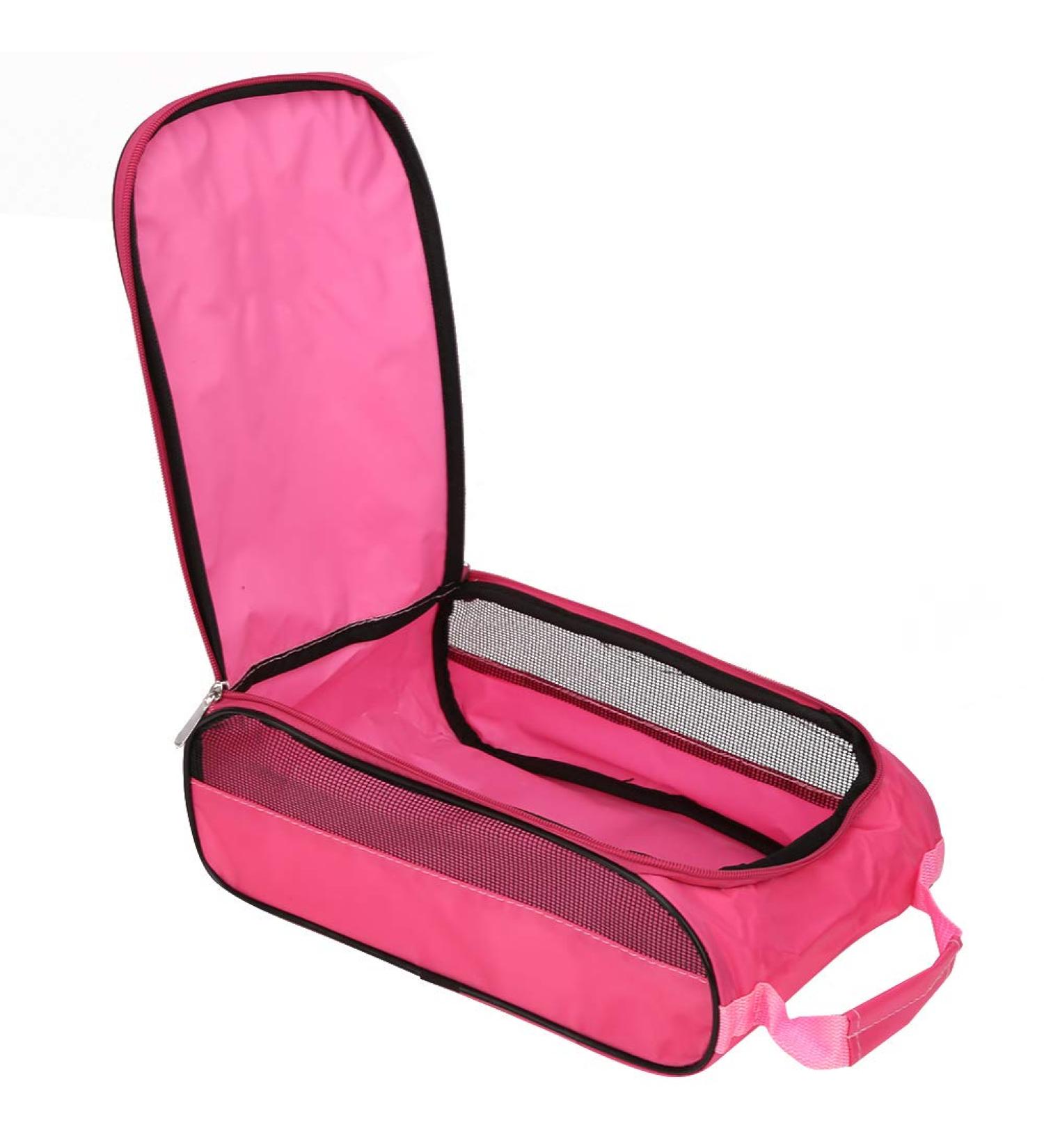 Wallfire Golf Shoe Bag - Breathable Nylon Pink Shoe Storage Organizer - Buy Online on GoSupps.com