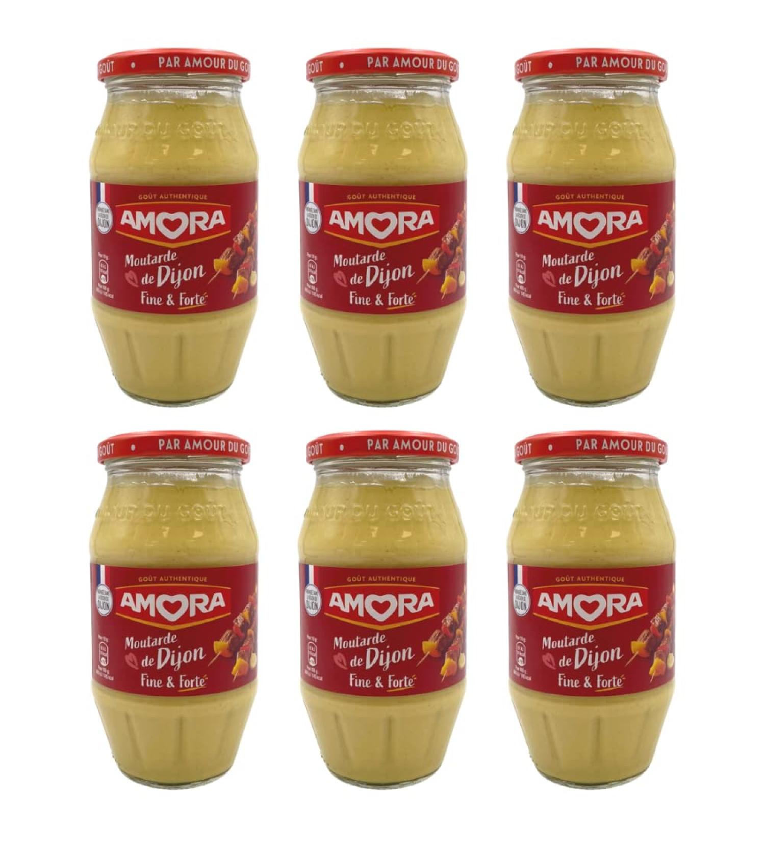 Amora Dijon Mustard 430g x 6 - Buy Online on GoSupps.com